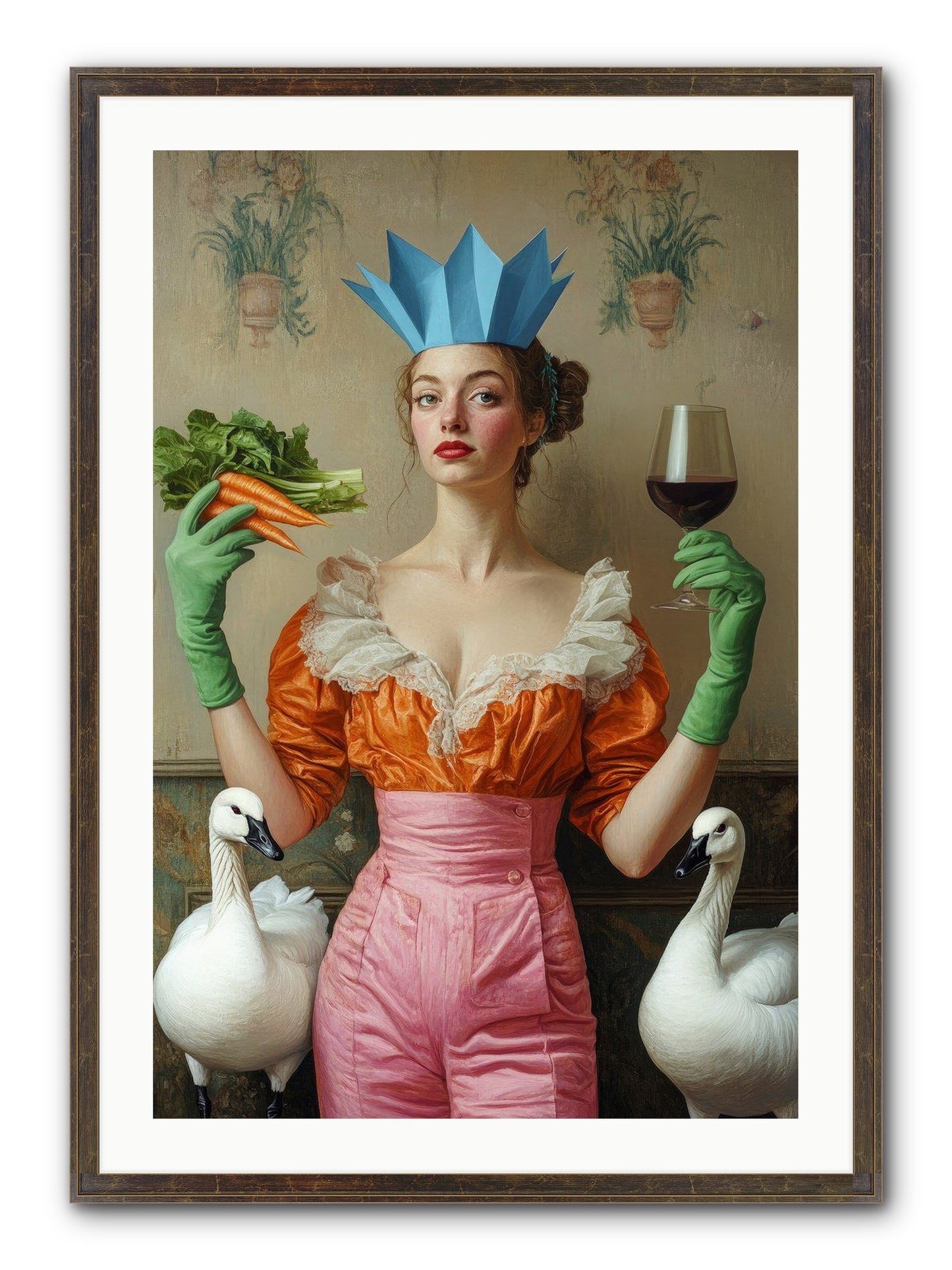 Garden Of Mad Delights Framed Print - Slimwoods Black/Gold 24x36