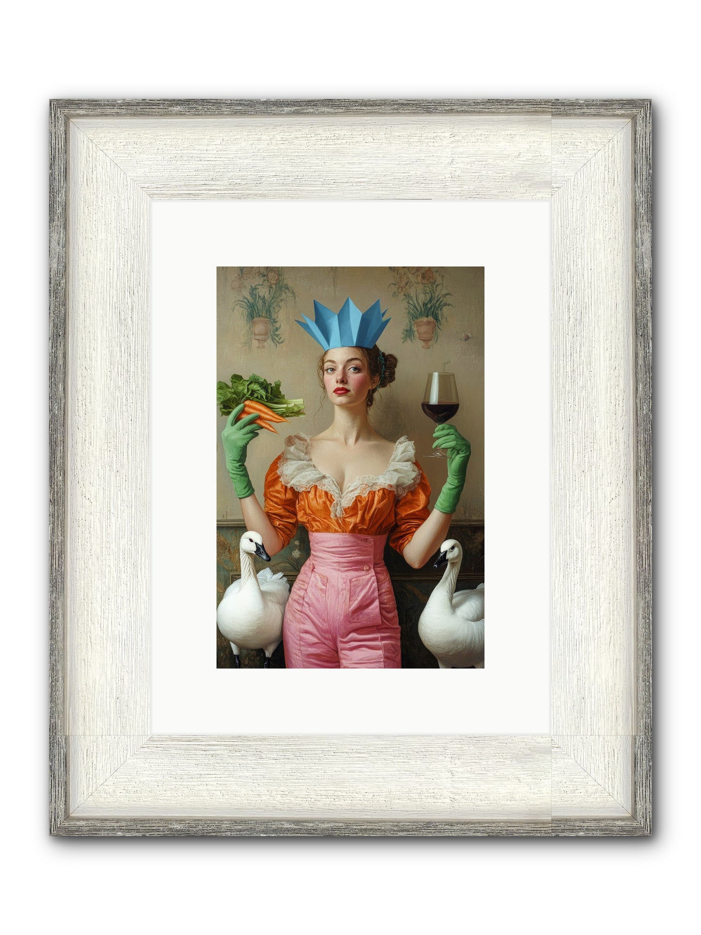 Garden Of Mad Delights Framed Print - Driftwood White 8x12