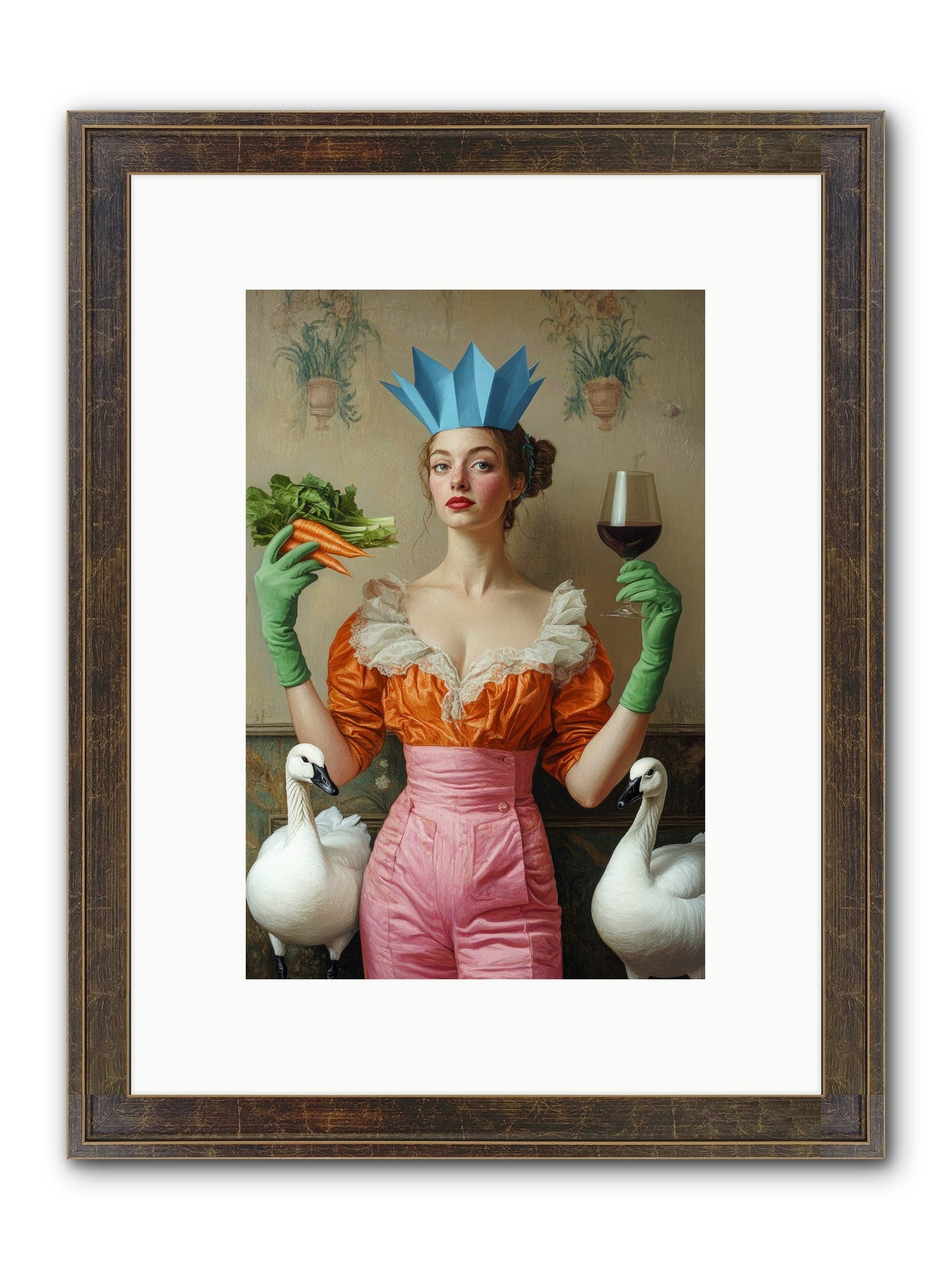 Garden Of Mad Delights Framed Print - Slimwoods Black/Gold 8x12