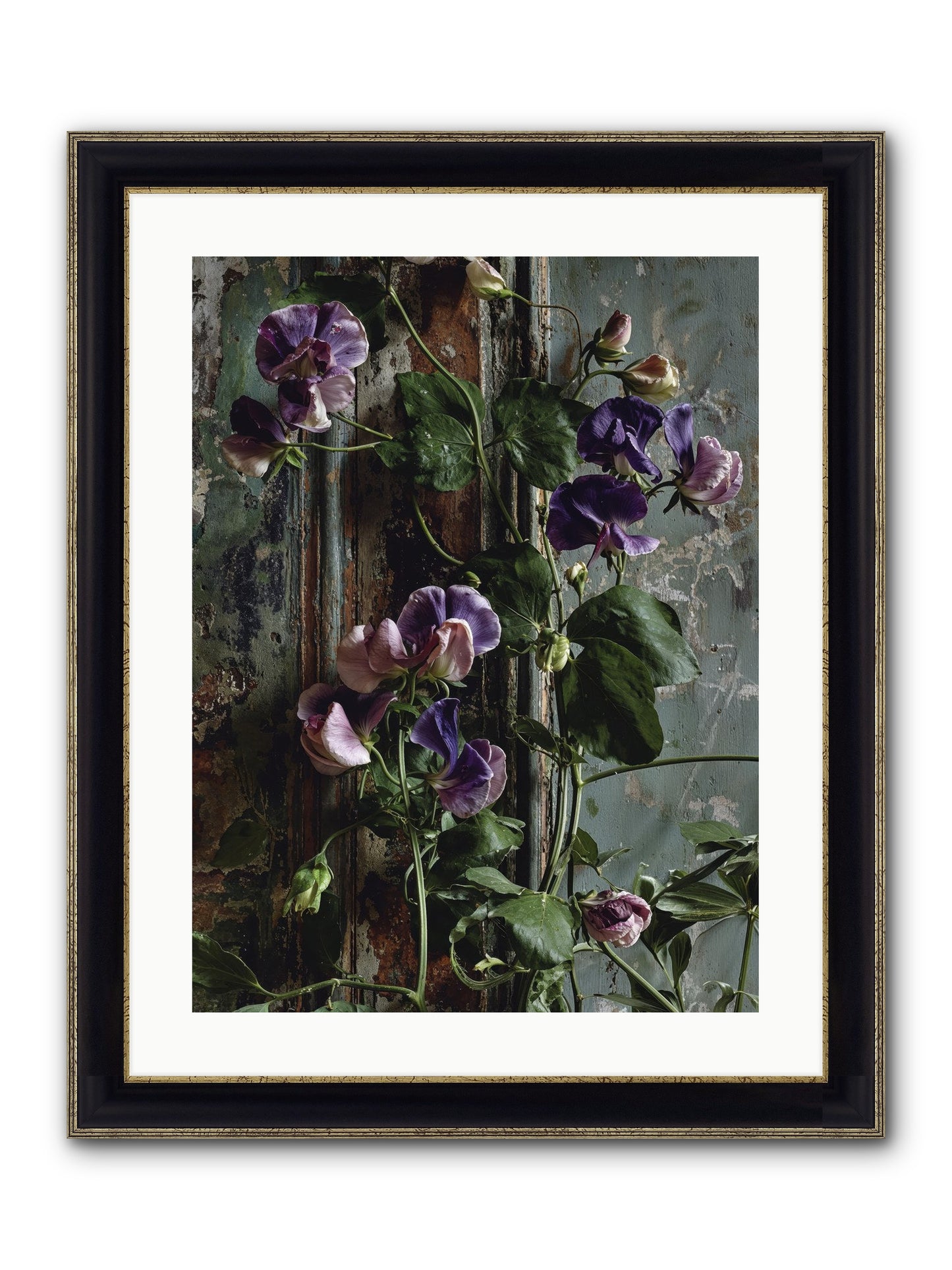 Garden Orphans Framed Print - Black & Gold 18x24