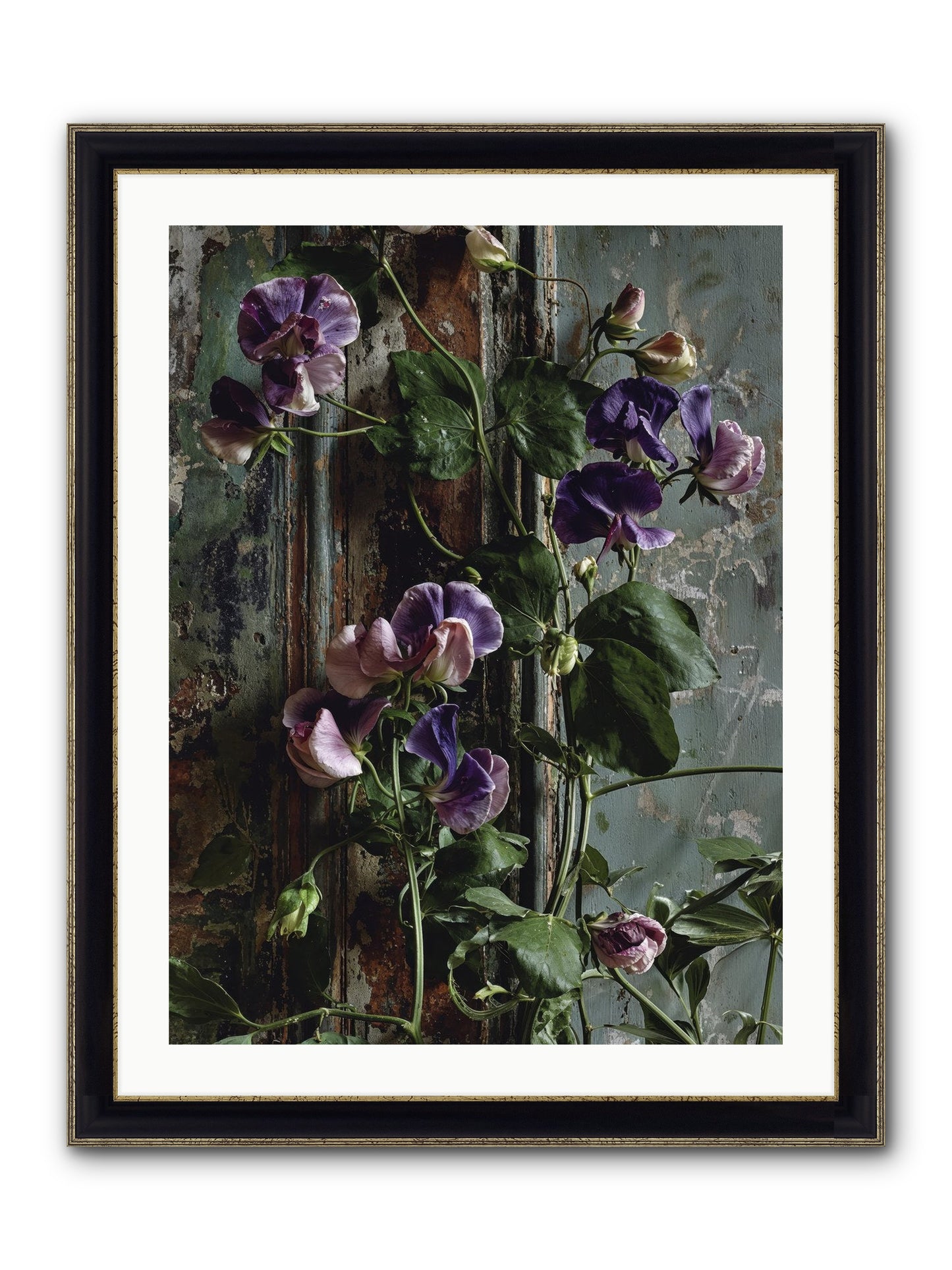 Garden Orphans Framed Print - Black & Gold 24x32