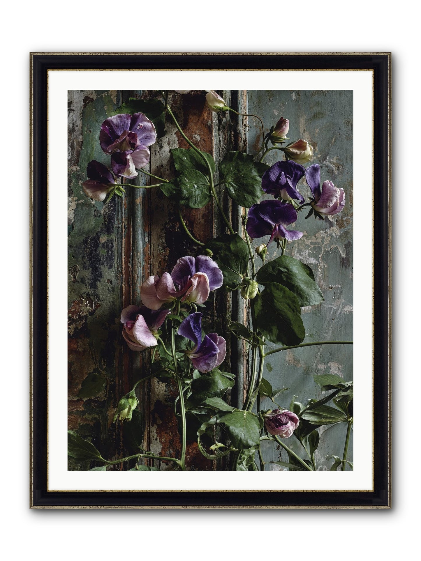Garden Orphans Framed Print - Black & Gold 30x40