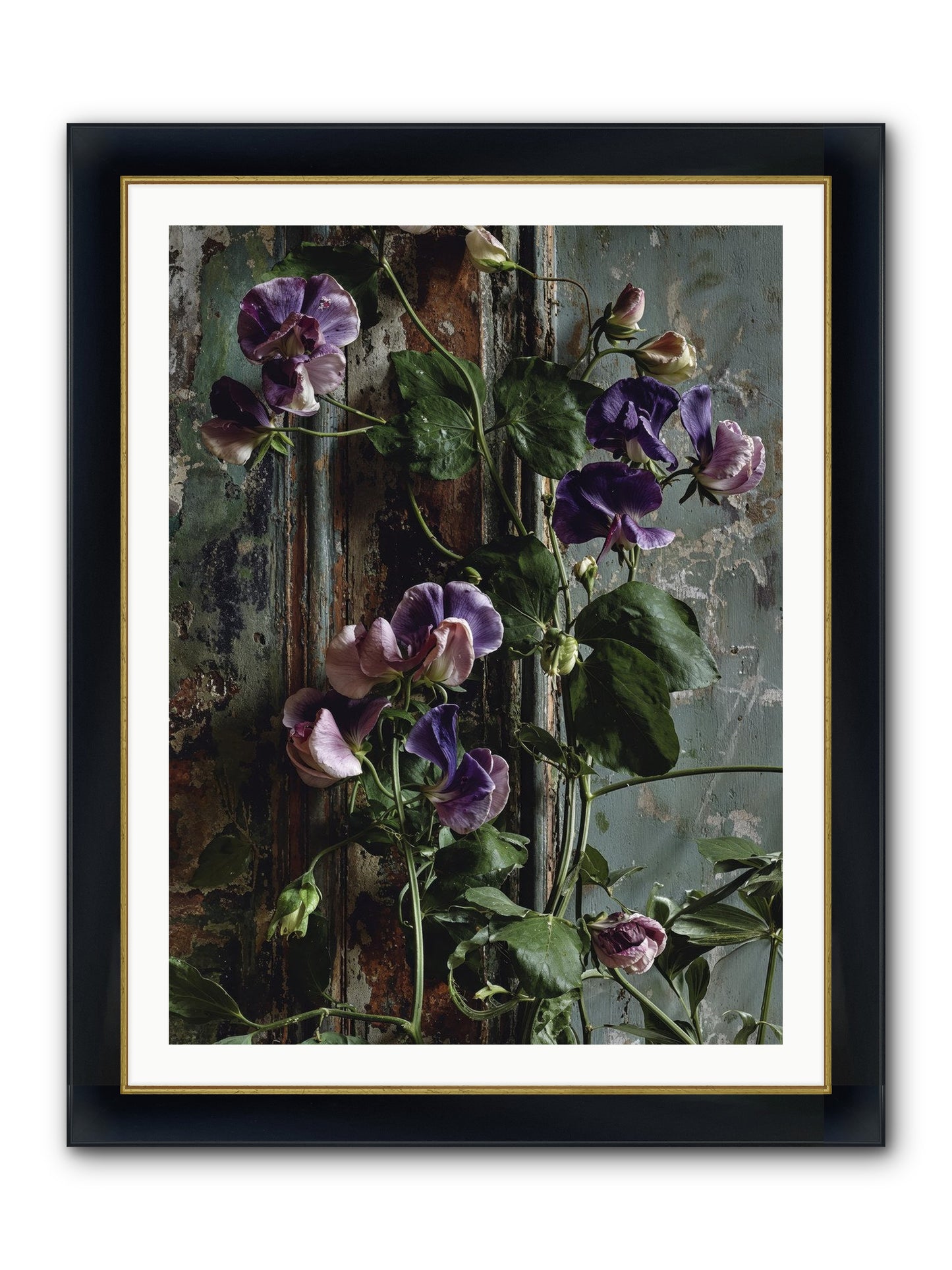 Garden Orphans Framed Print - Wide Black w/Gold 30x40