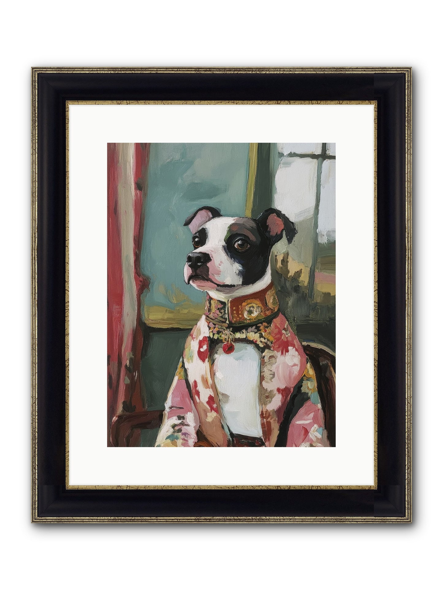 Garden Party Finery Framed Print - Black & Gold 12x16