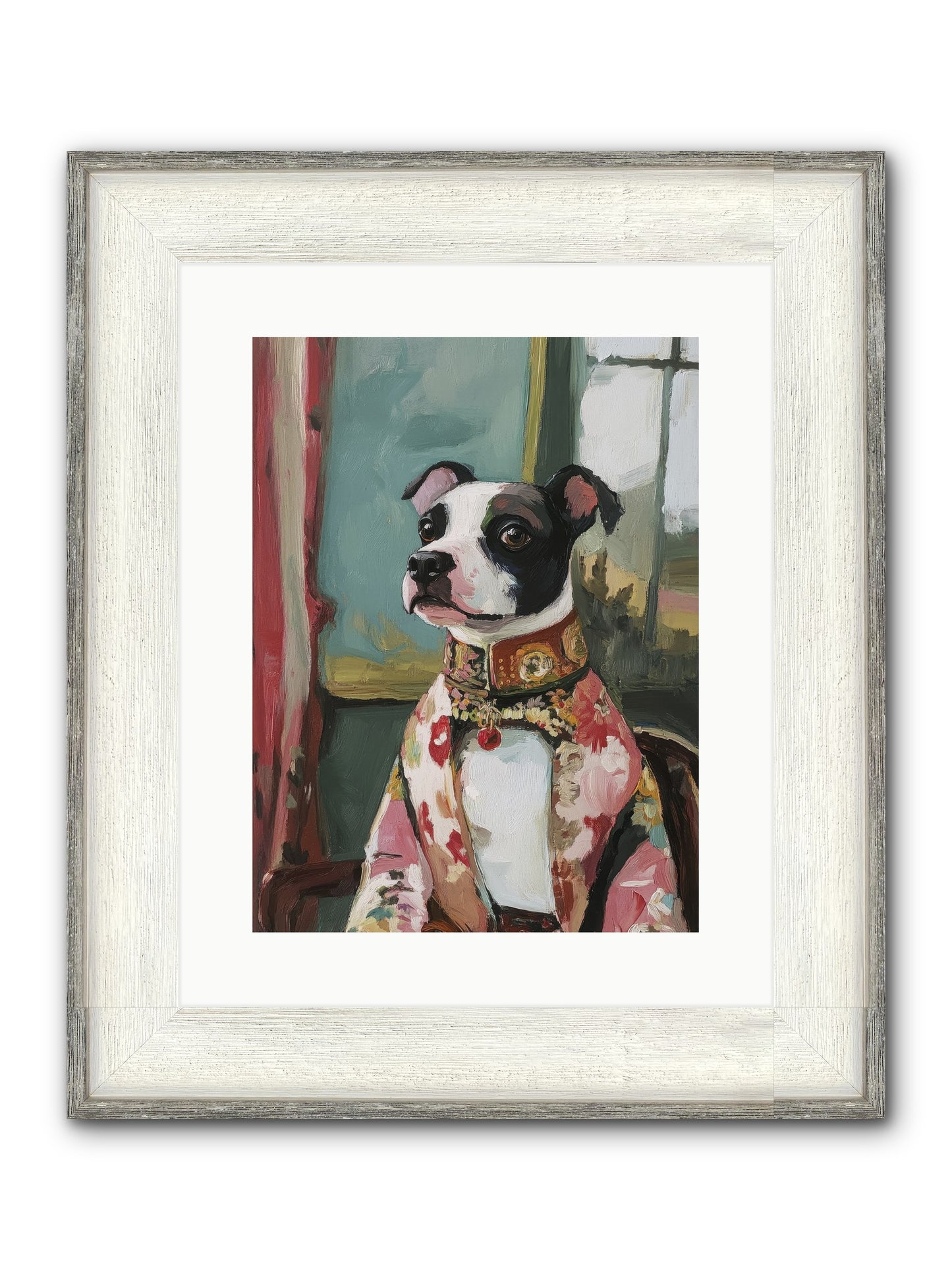Garden Party Finery Framed Print - Driftwood White 12x16