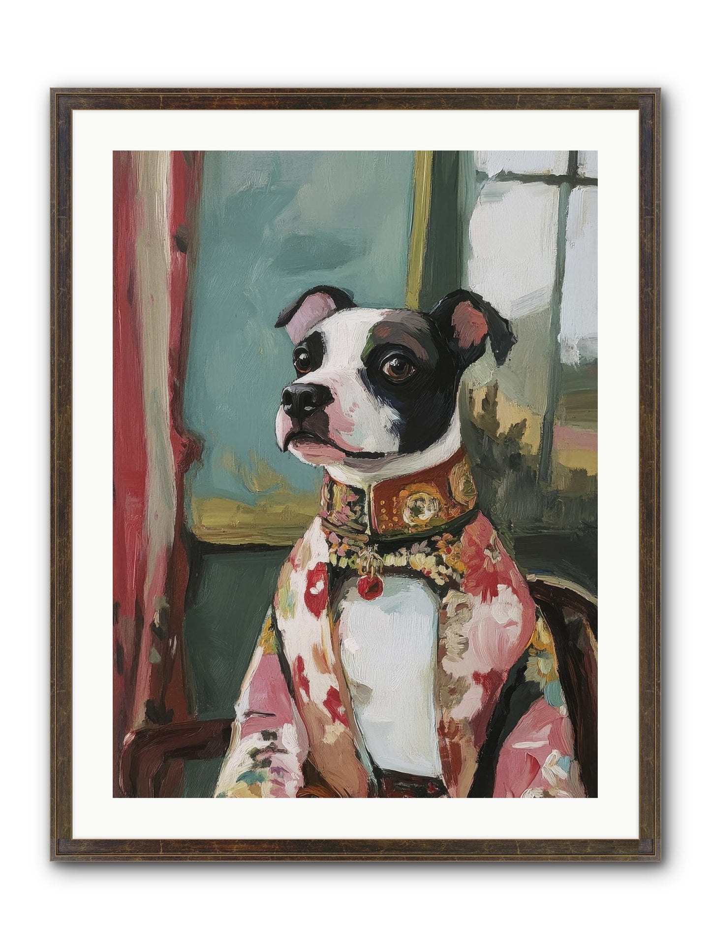 Garden Party Finery Framed Print - Slimwoods Black/Gold 24x32