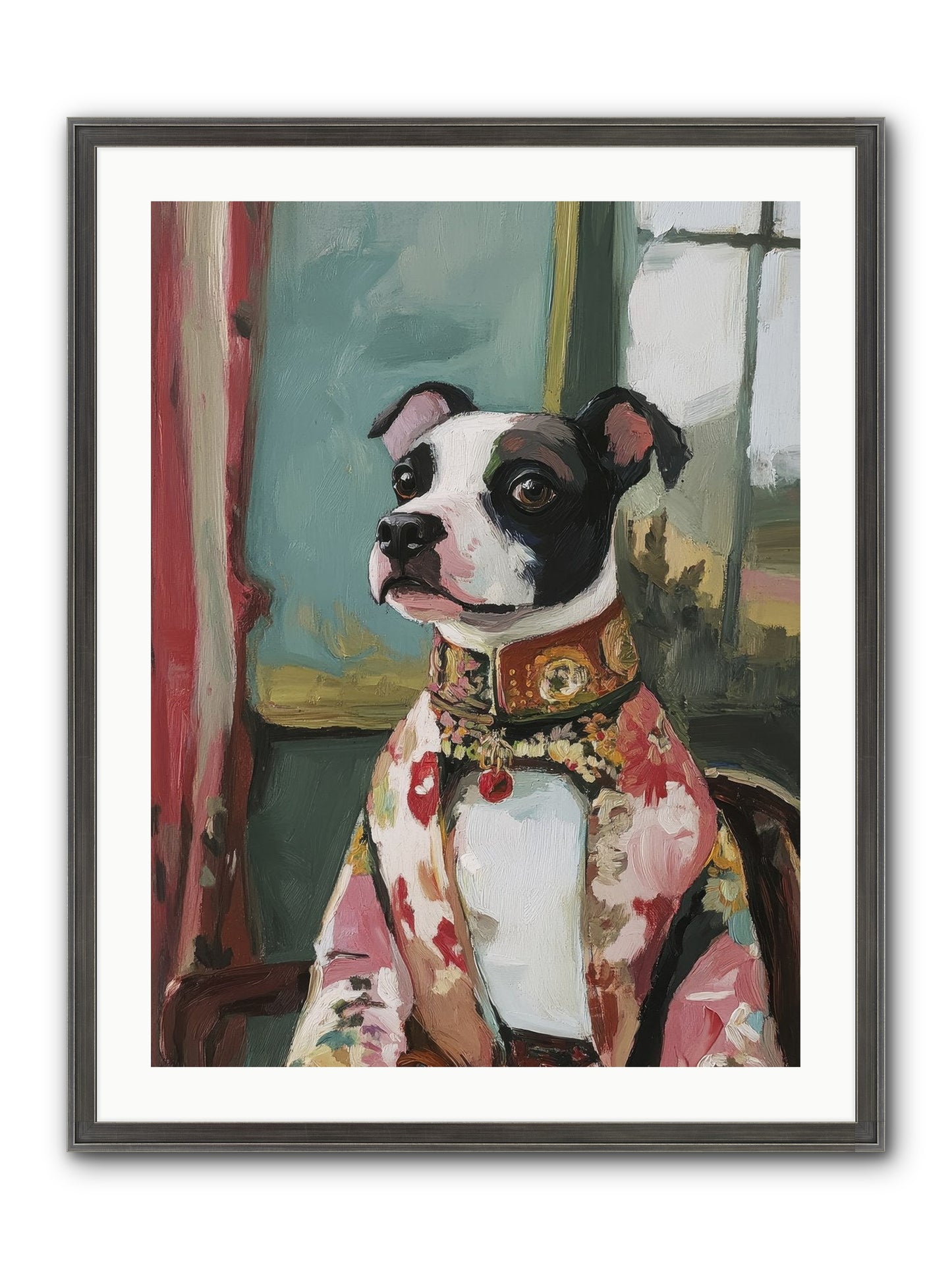 Garden Party Finery Framed Print - Slimwoods Black/Silver 24x32