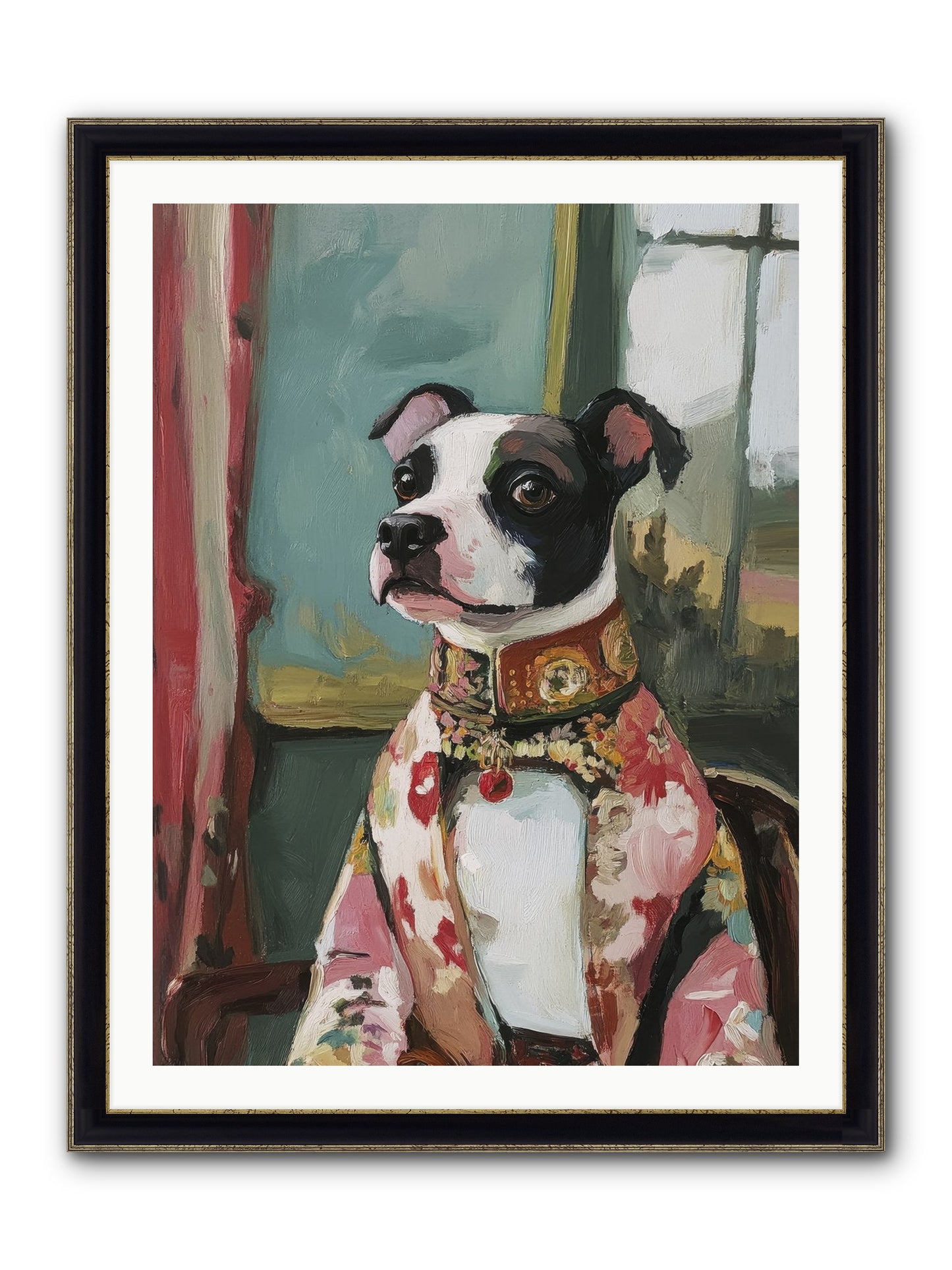 Garden Party Finery Framed Print - Black & Gold 30x40
