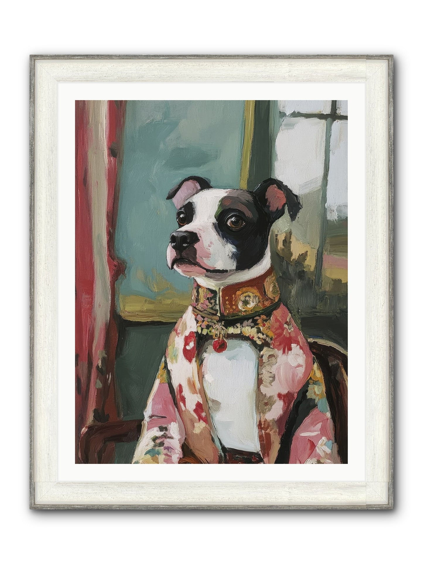 Garden Party Finery Framed Print - Driftwood White 30x40