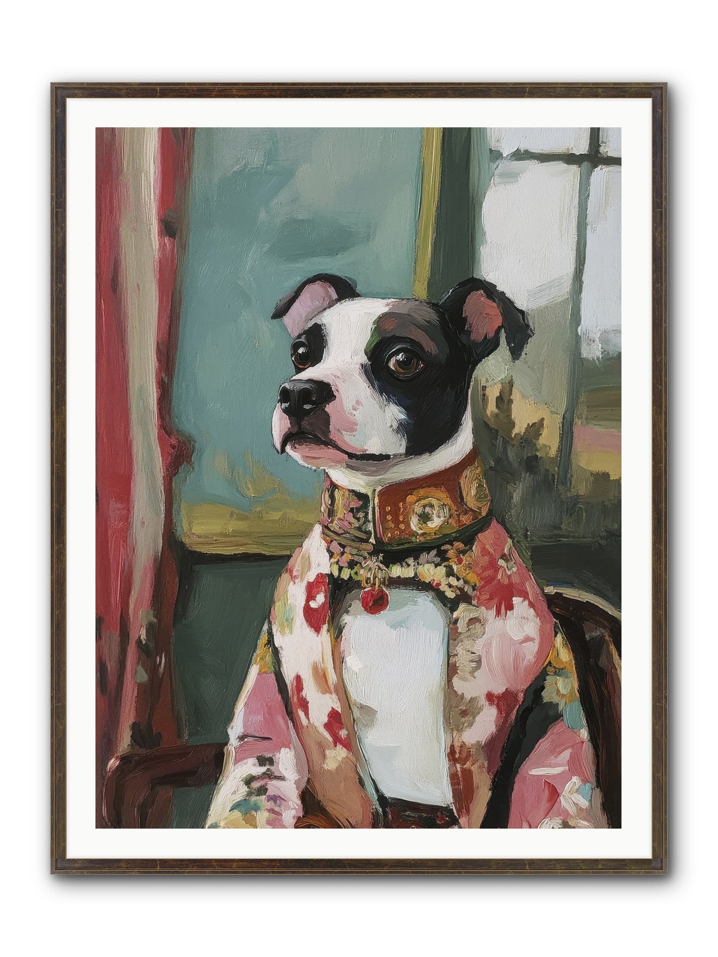 Garden Party Finery Framed Print - Slimwoods Black/Gold 36x48