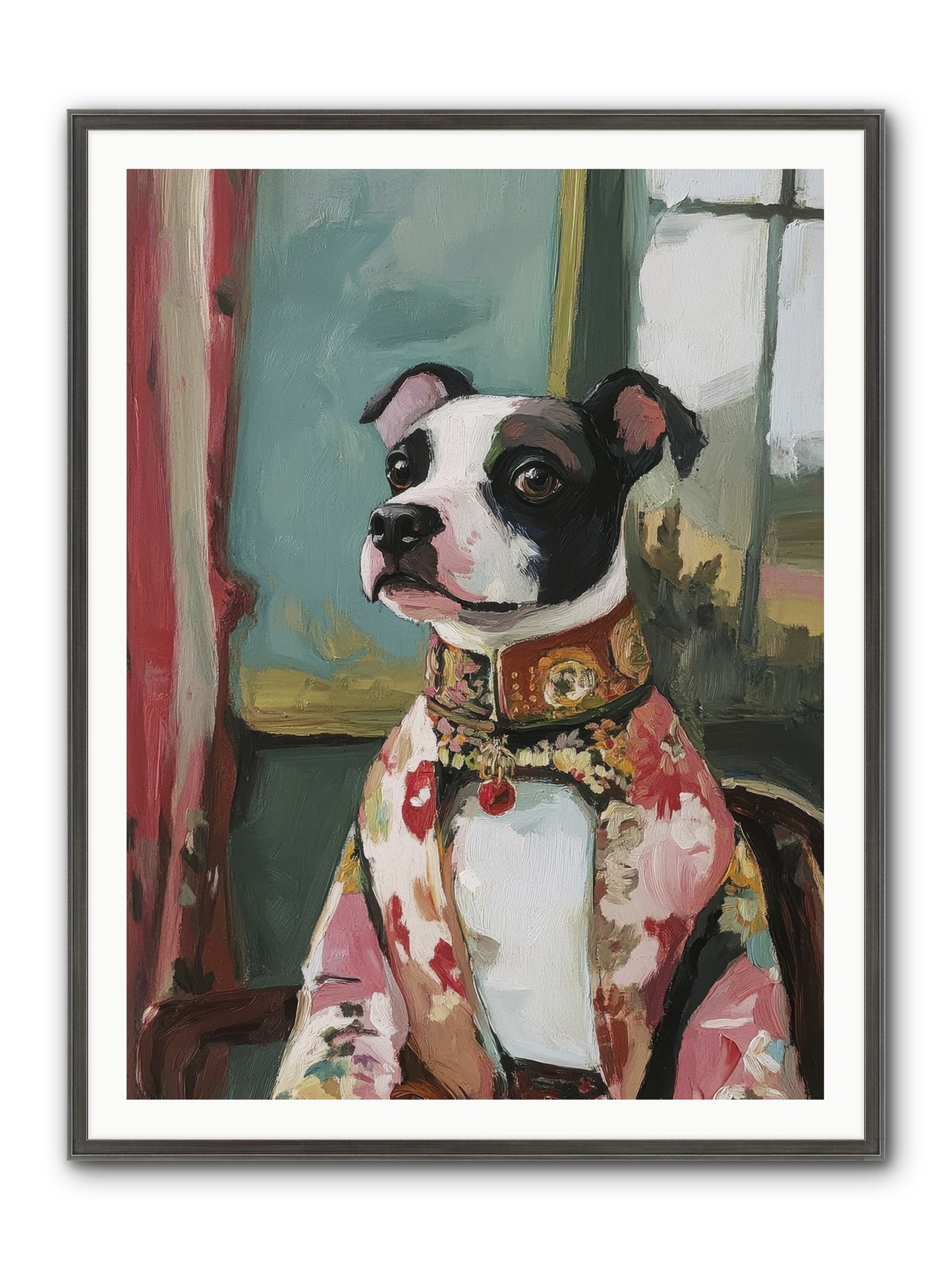 Garden Party Finery Framed Print - Slimwoods Black/Silver 36x48