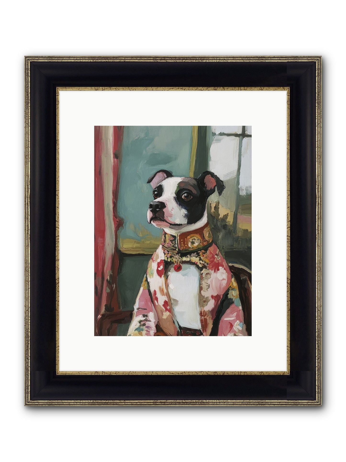 Garden Party Finery Framed Print - Black & Gold 9x12