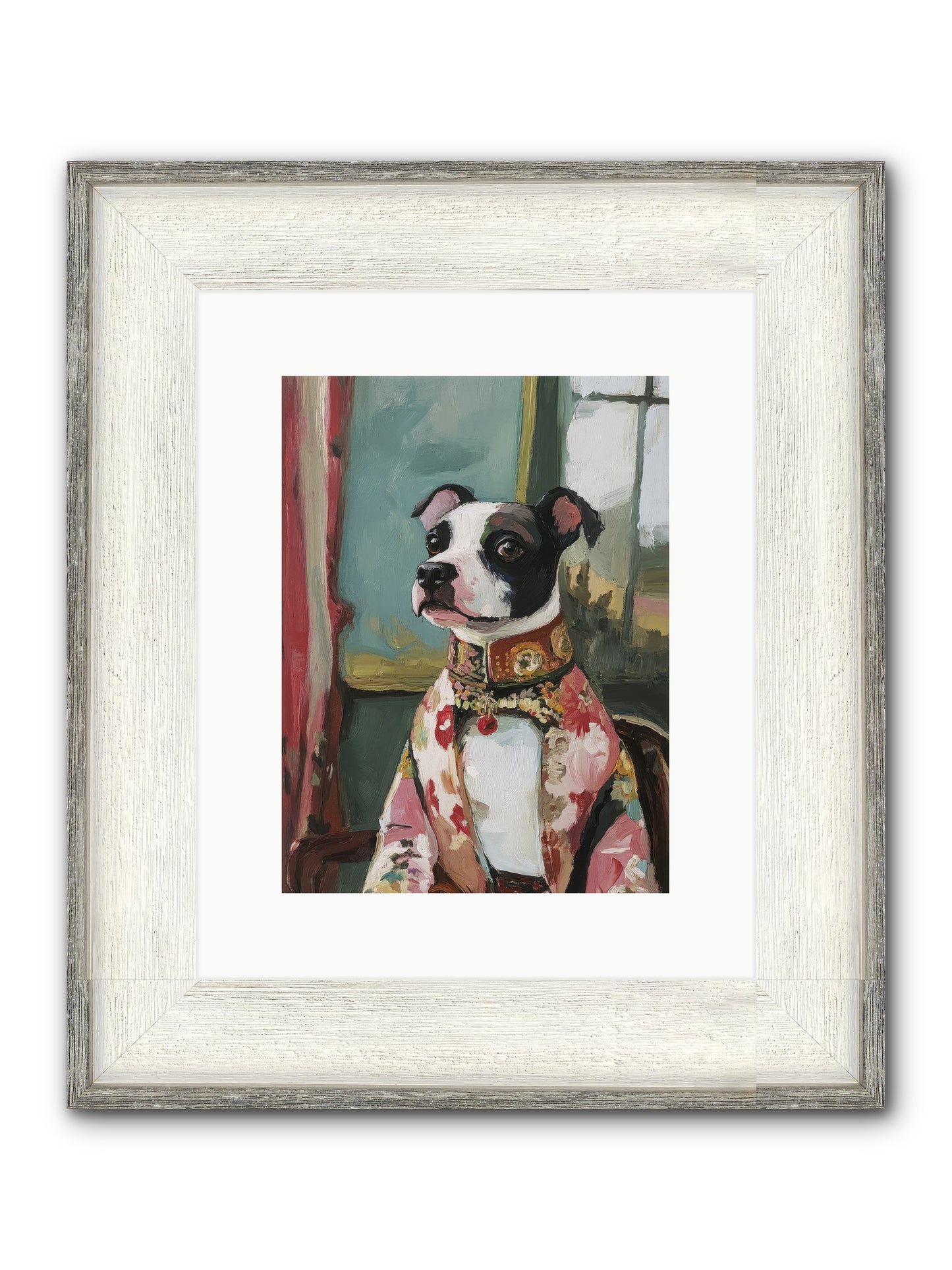 Garden Party Finery Framed Print - Driftwood White 9x12