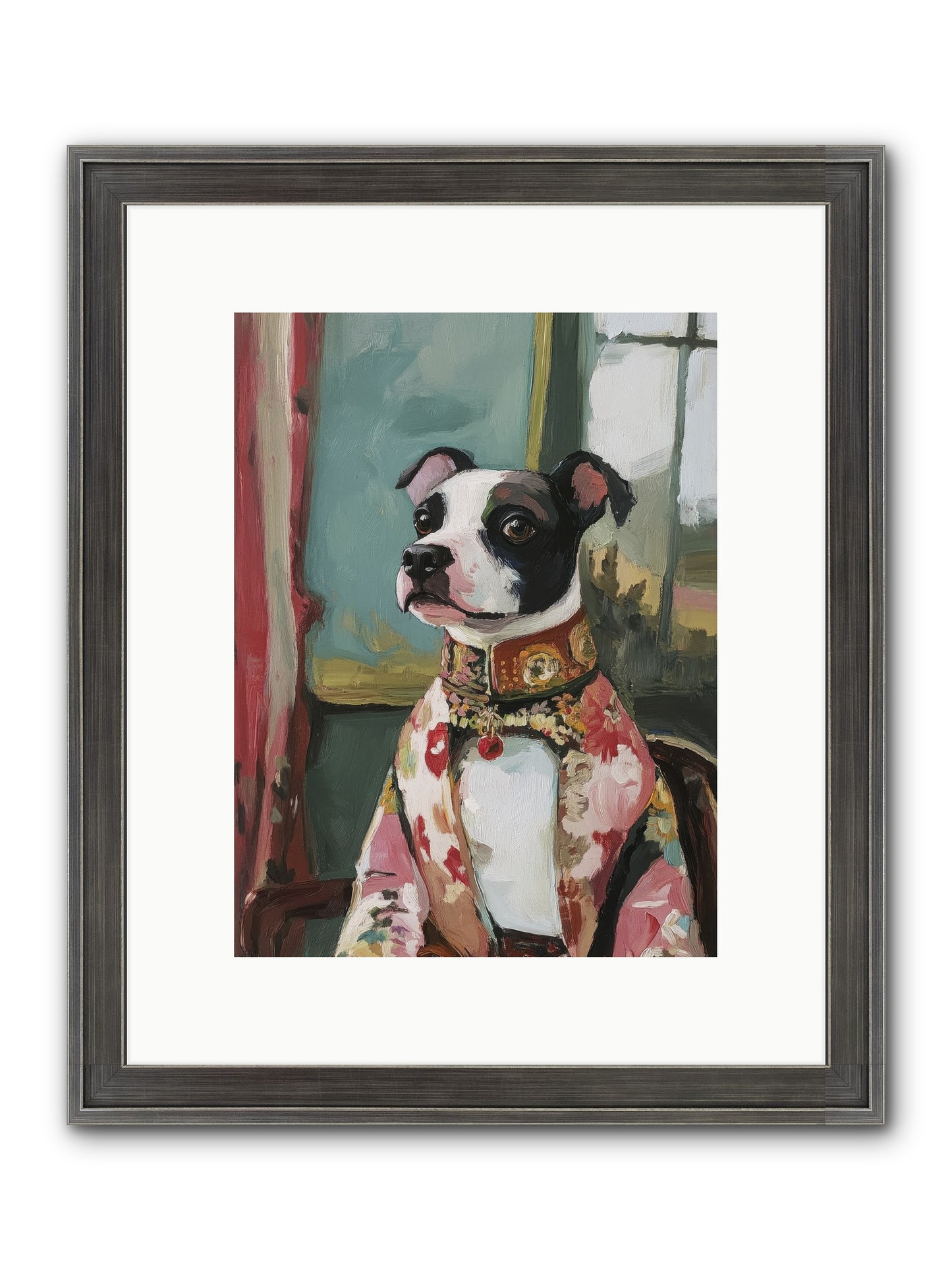 Garden Party Finery Framed Print - Slimwoods Black/Silver 9x12