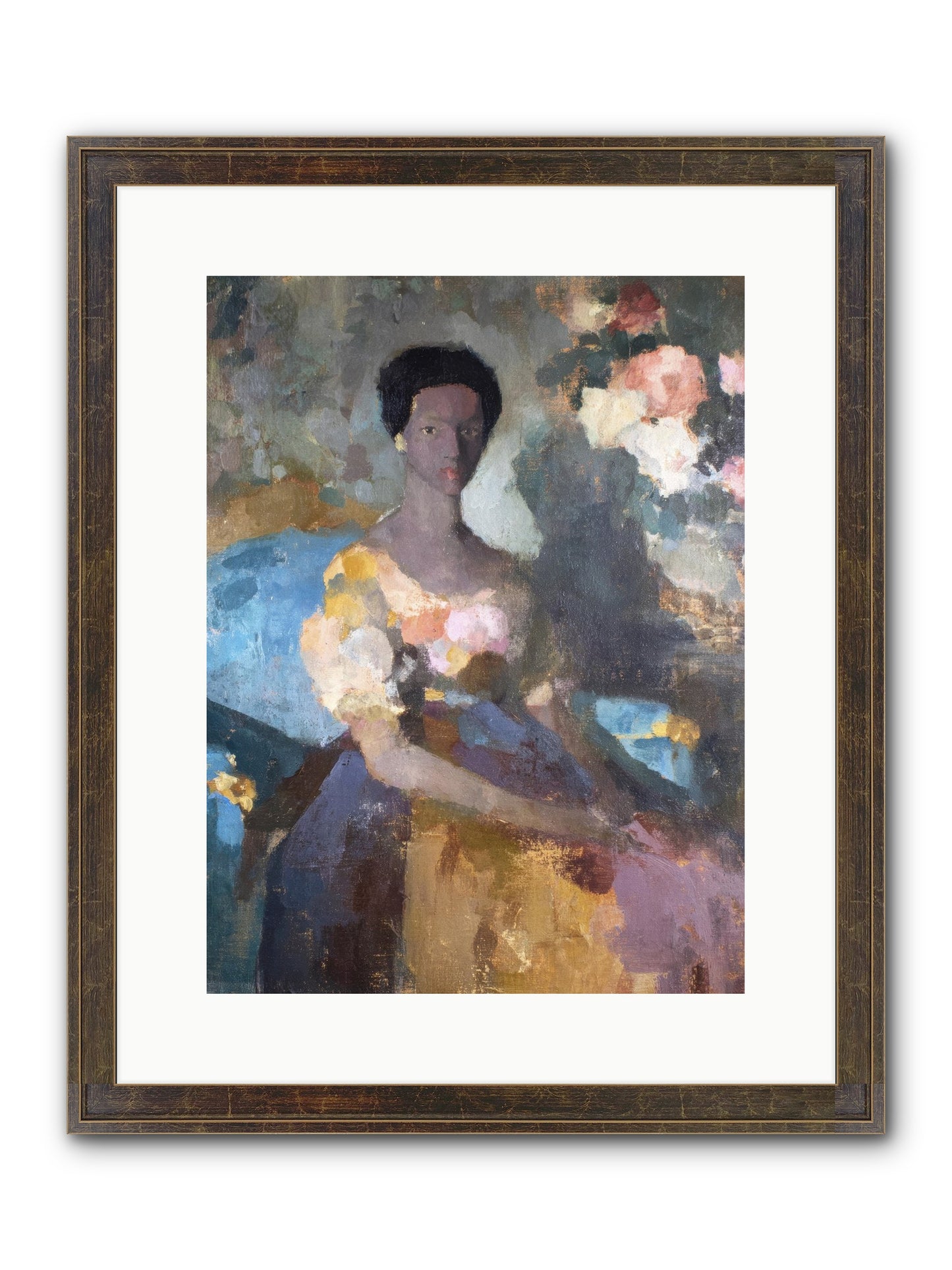 Garden Suite On Rue Amour Framed Print - Slimwoods Black/Gold 12x16