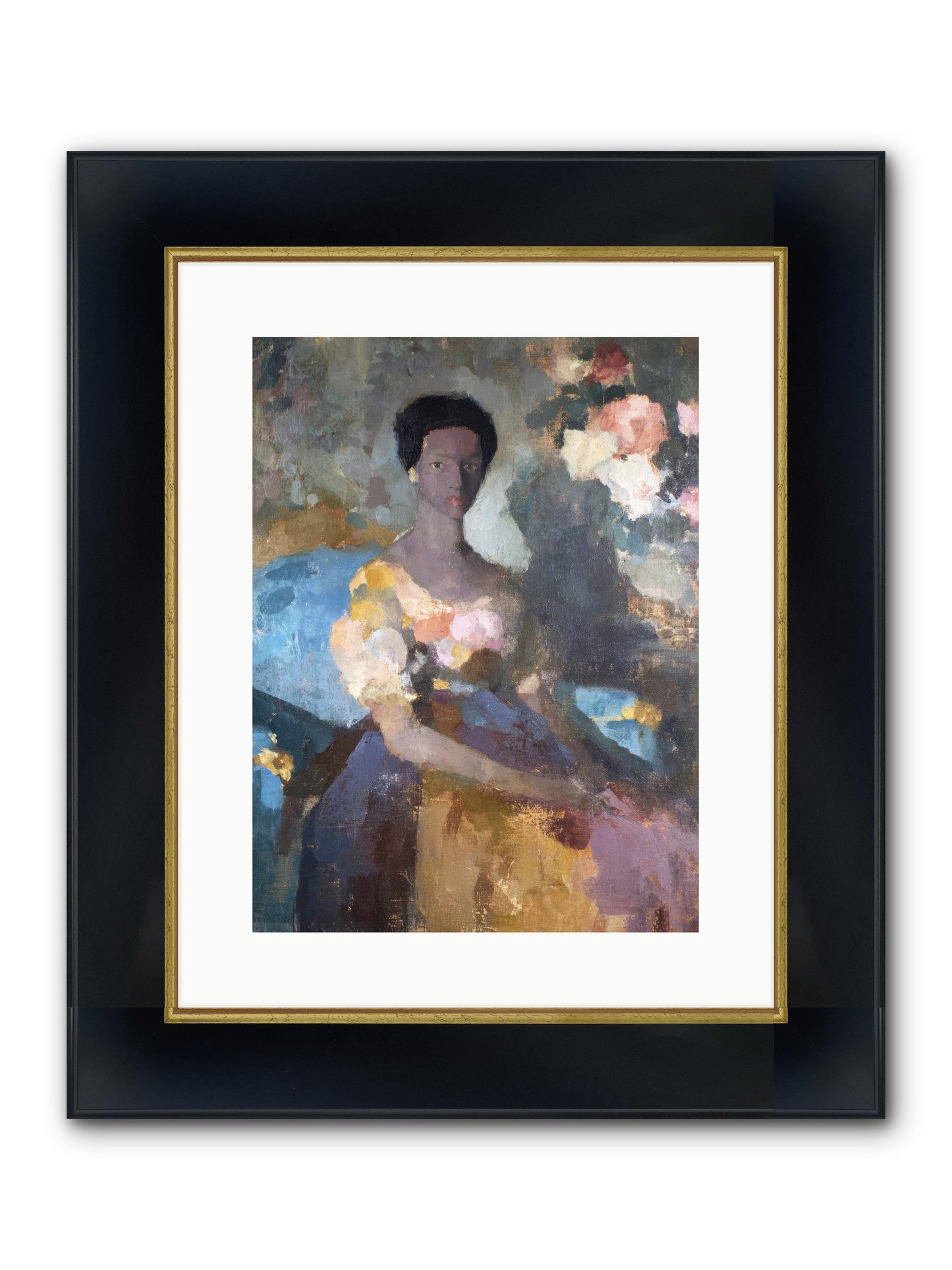Garden Suite On Rue Amour Framed Print - Wide Black w/Gold 12x16