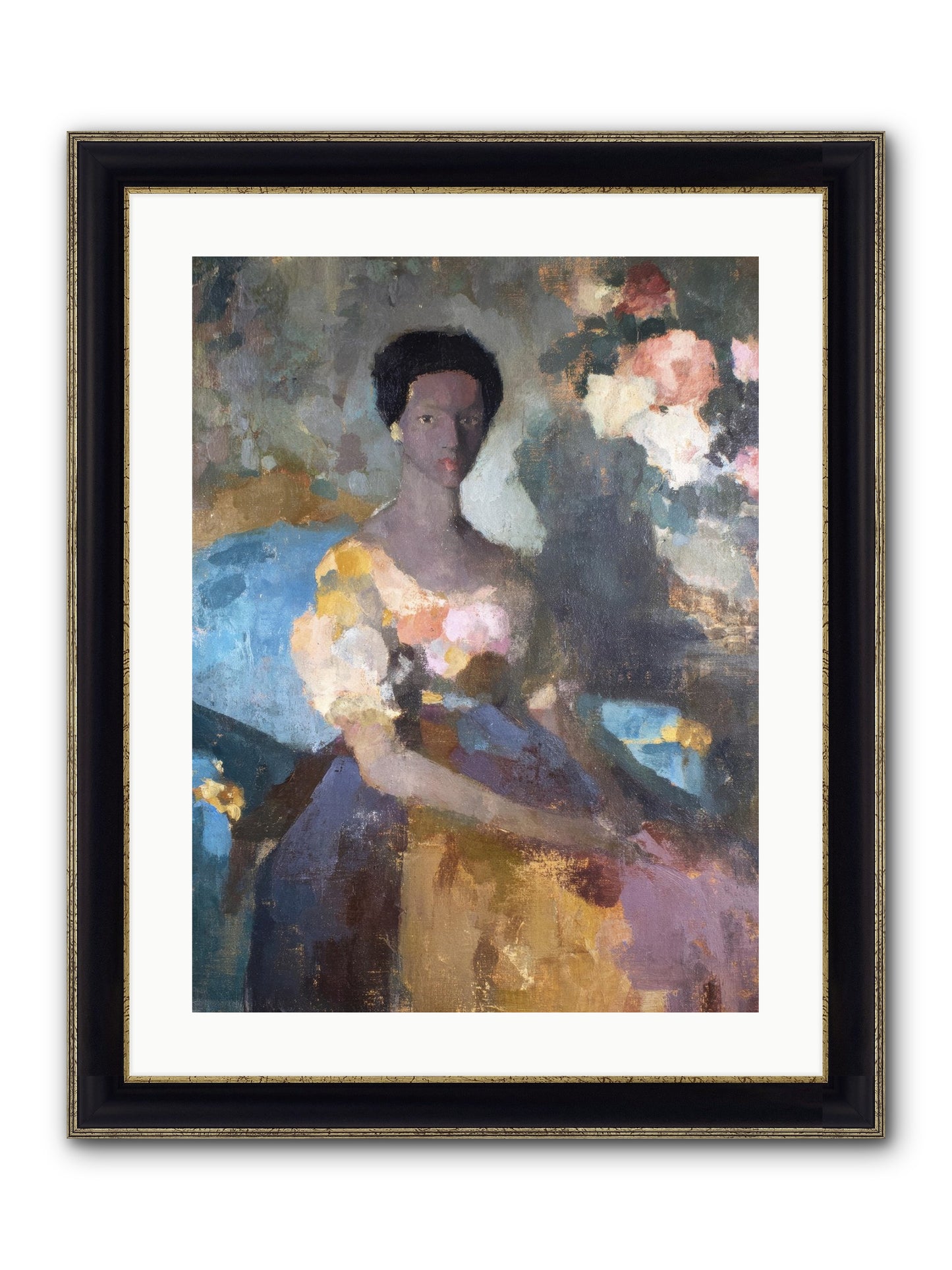 Garden Suite On Rue Amour Framed Print - Black & Gold 18x24