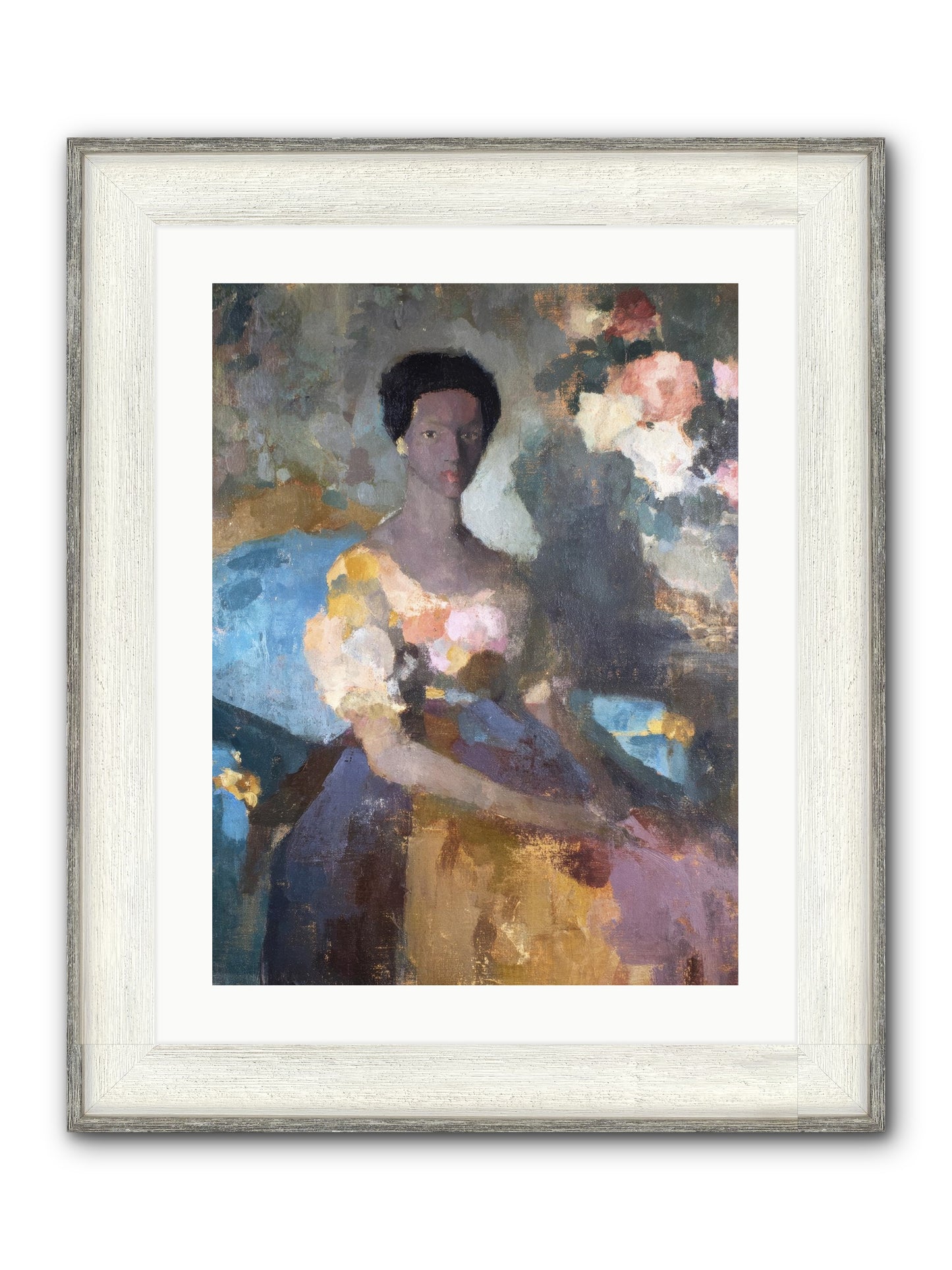 Garden Suite On Rue Amour Framed Print - Driftwood White 18x24