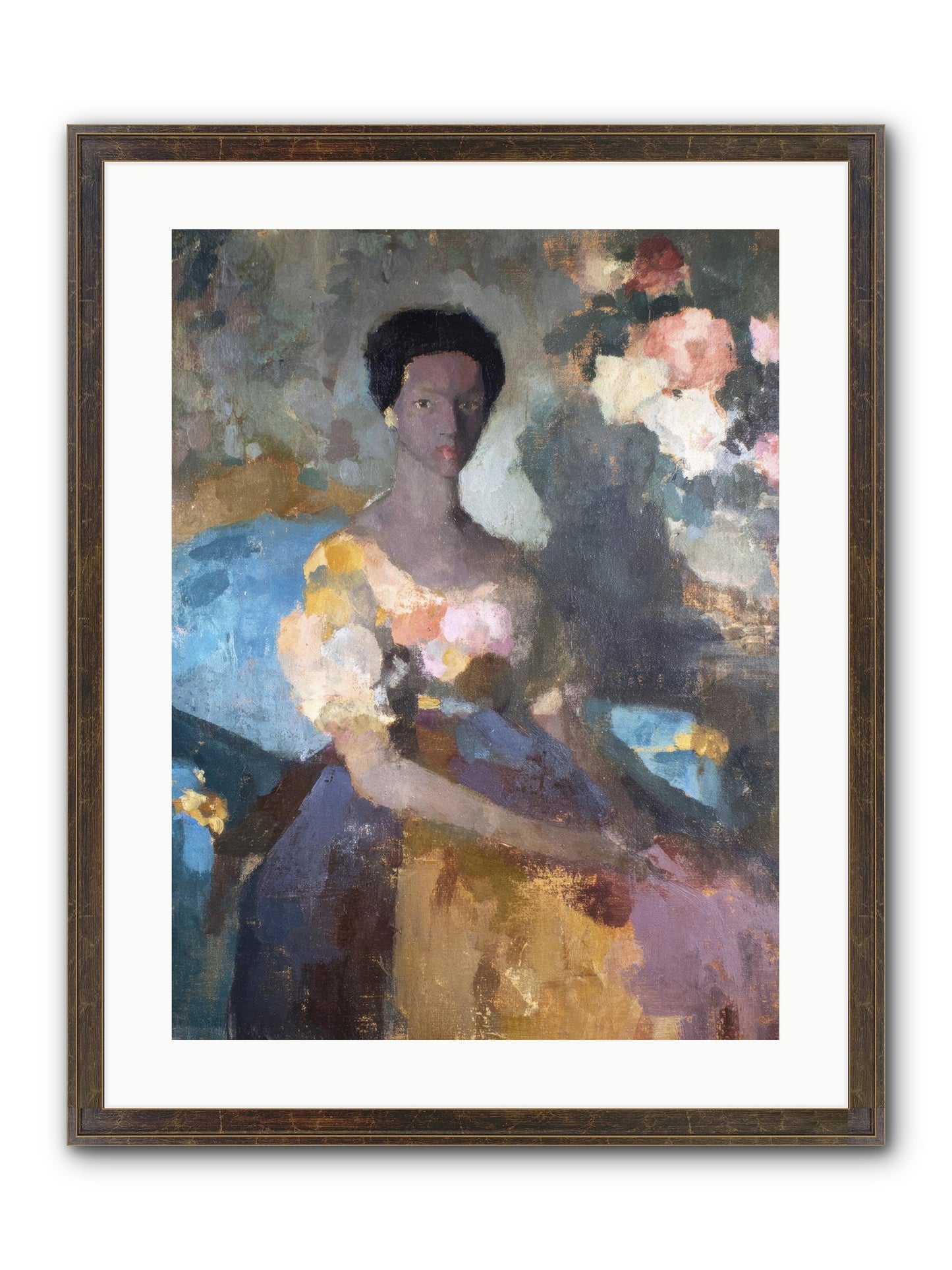 Garden Suite On Rue Amour Framed Print - Slimwoods Black/Gold 18x24