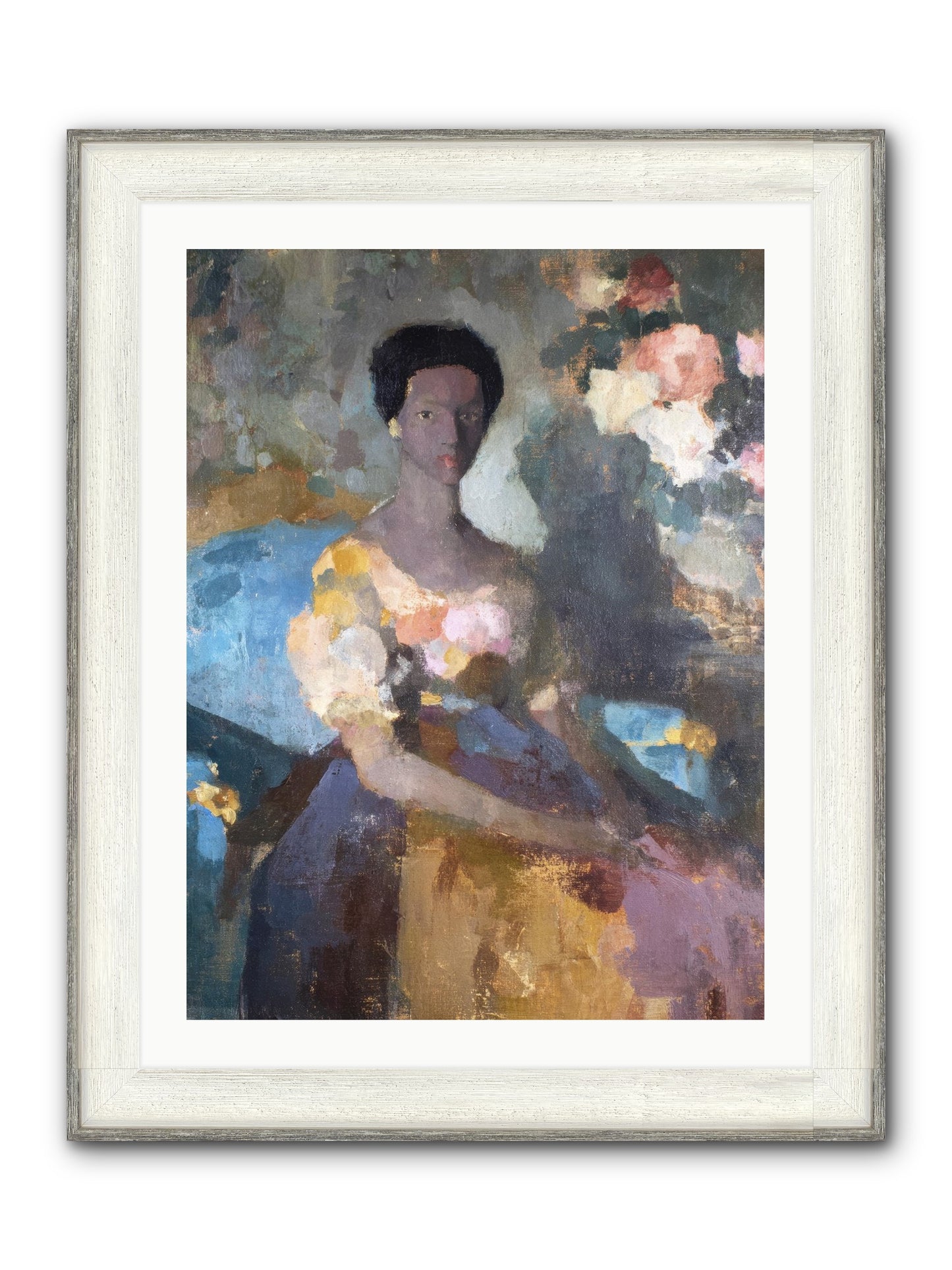 Garden Suite On Rue Amour Framed Print - Driftwood White 24x32