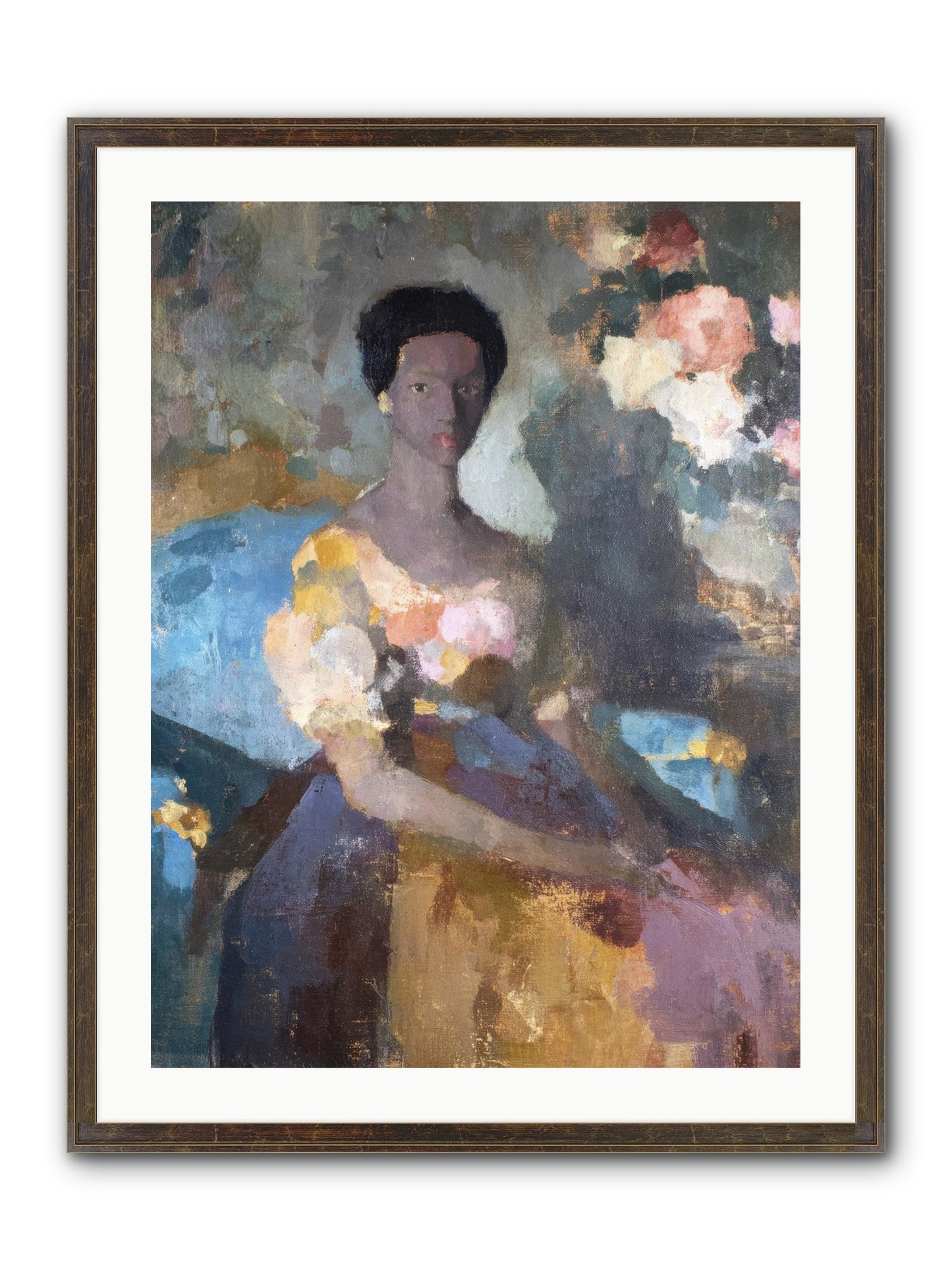 Garden Suite On Rue Amour Framed Print - Slimwoods Black/Gold 24x32