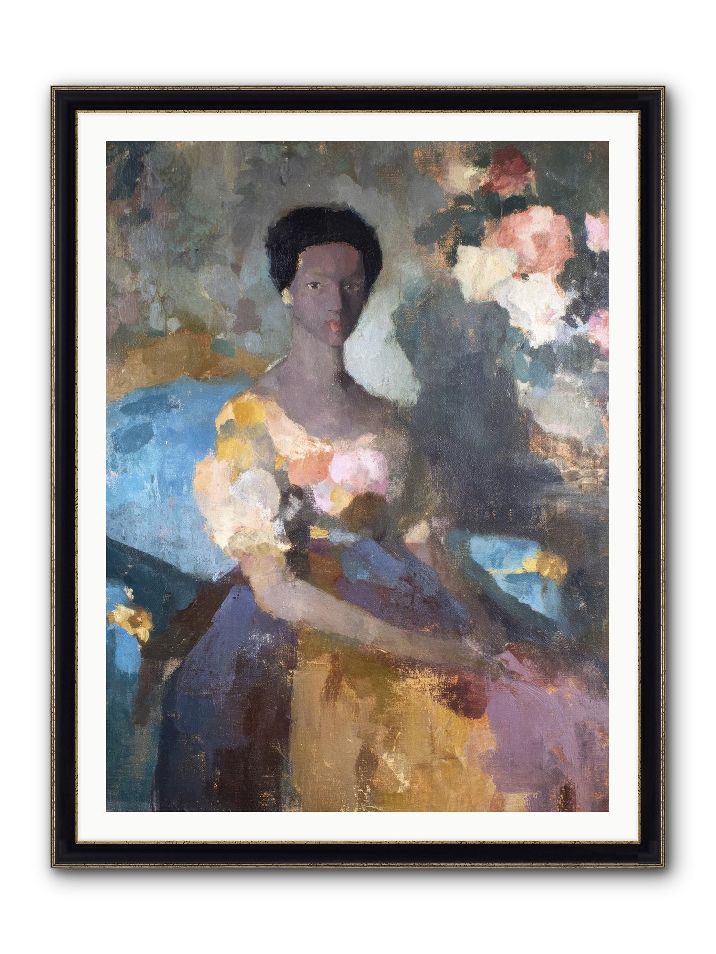 Garden Suite On Rue Amour Framed Print - Black & Gold 36x48
