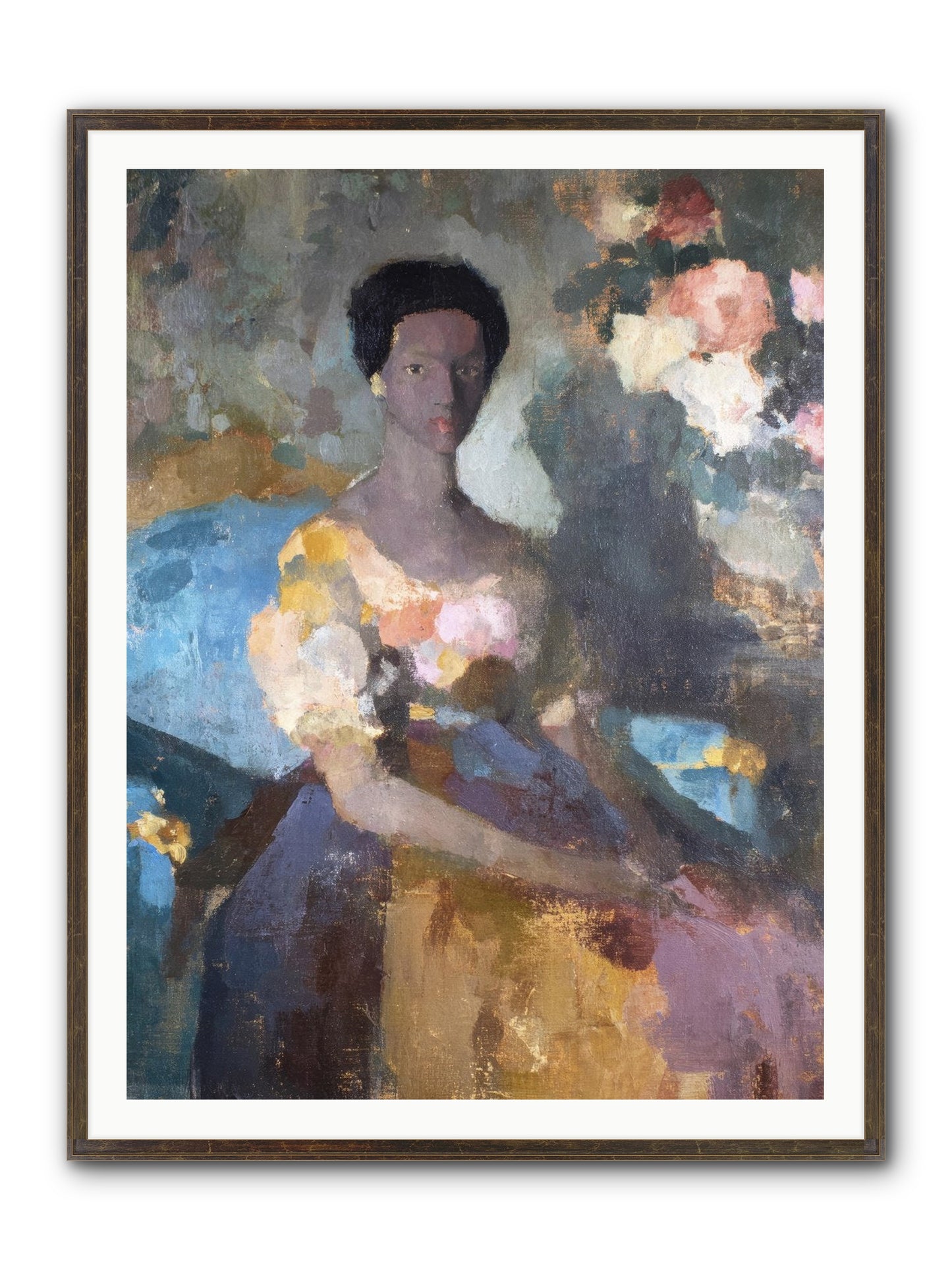 Garden Suite On Rue Amour Framed Print - Slimwoods Black/Gold 36x48
