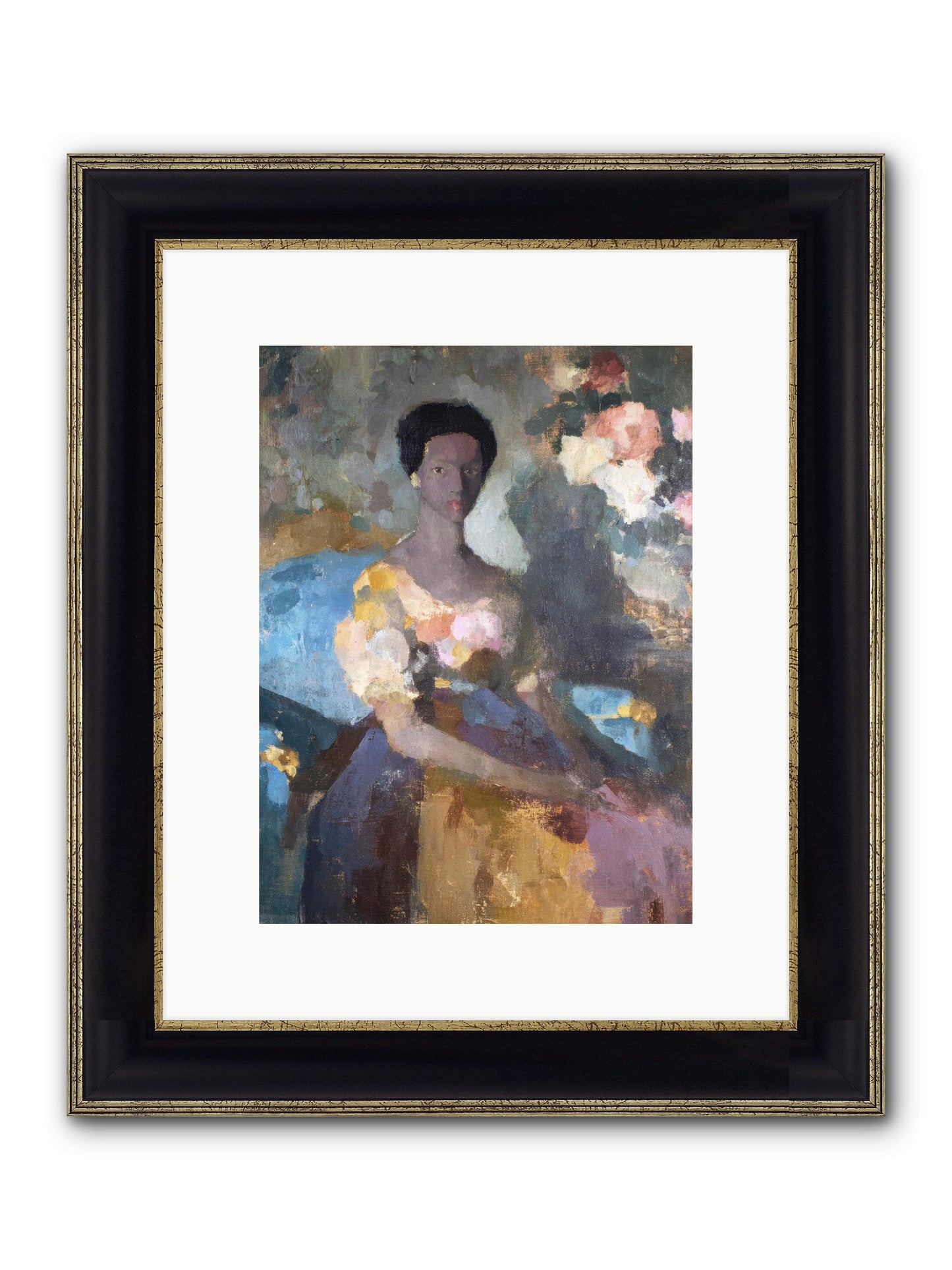 Garden Suite On Rue Amour Framed Print - Black & Gold 9x12