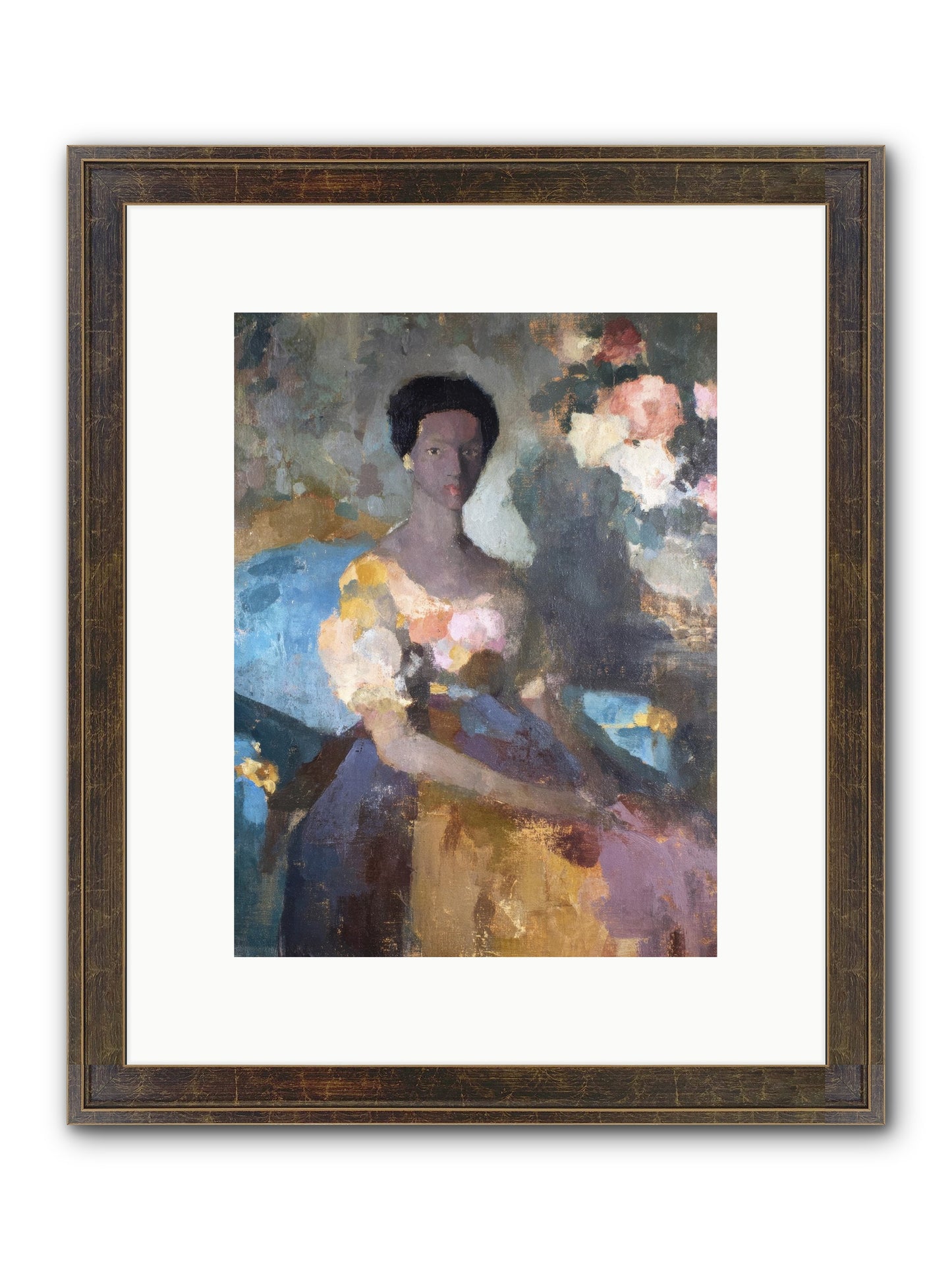 Garden Suite On Rue Amour Framed Print - Slimwoods Black/Gold 9x12