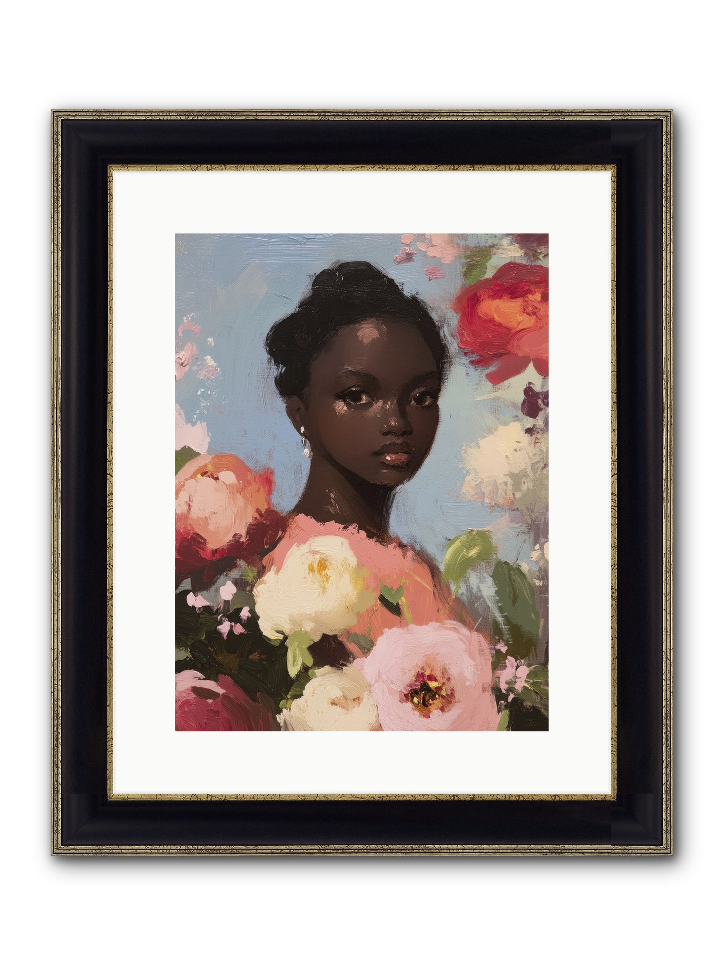 Gardenia’s Secret Keep Framed Print - Black & Gold 12x16