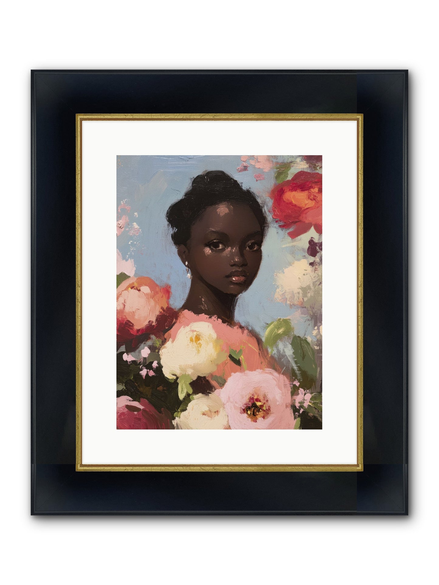 Gardenia’s Secret Keep Framed Print - Wide Black w/Gold 12x16