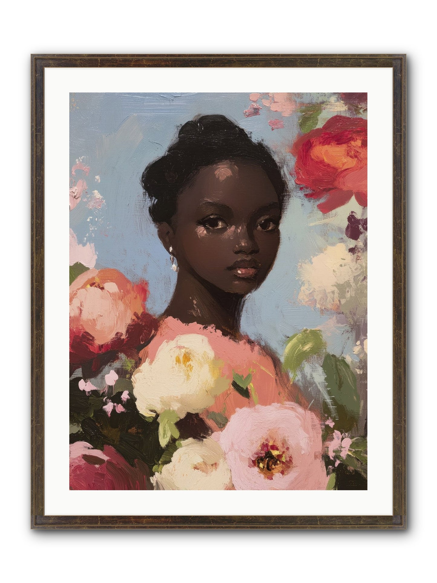 Gardenia’s Secret Keep Framed Print - Slimwoods Black/Gold 24x32