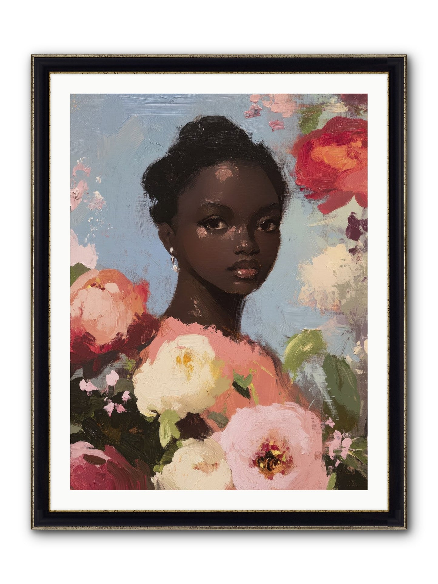 Gardenia’s Secret Keep Framed Print - Black & Gold 30x40