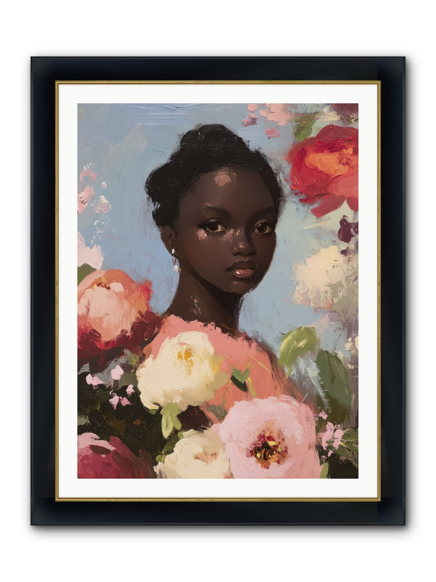 Gardenia’s Secret Keep Framed Print - Wide Black w/Gold 30x40