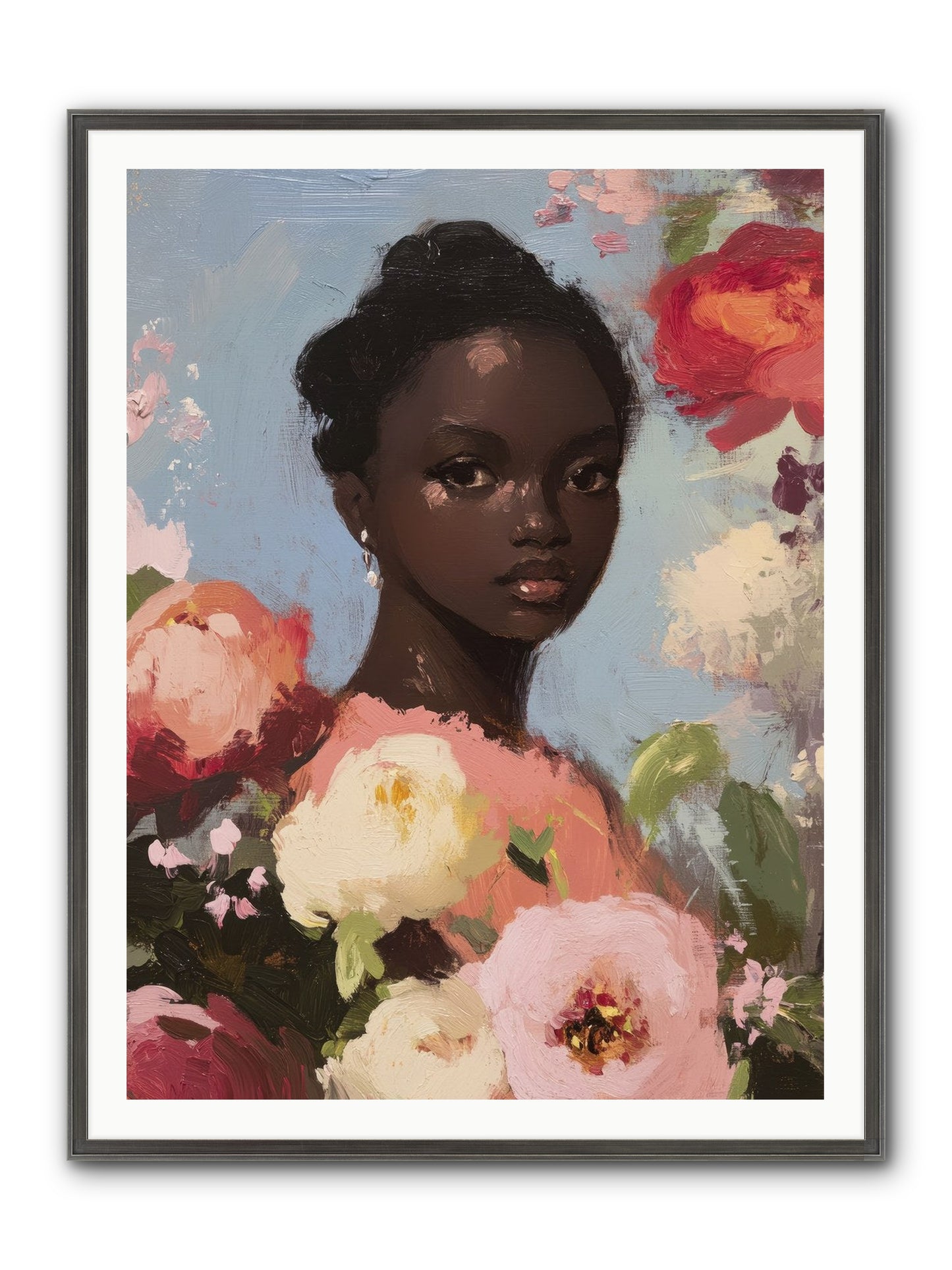 Gardenia’s Secret Keep Framed Print - Slimwoods Black/Silver 36x48