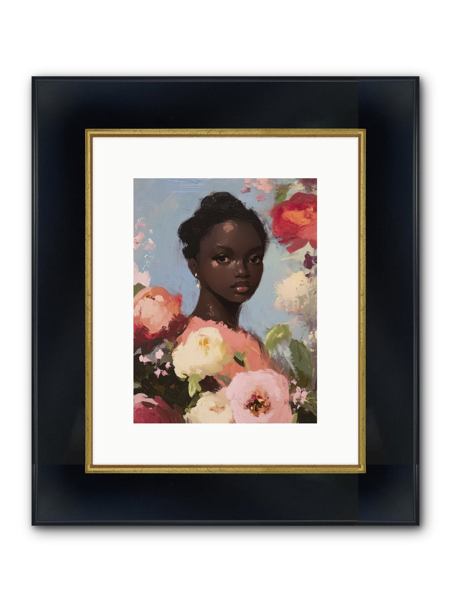 Gardenia’s Secret Keep Framed Print - Wide Black w/Gold 9x12