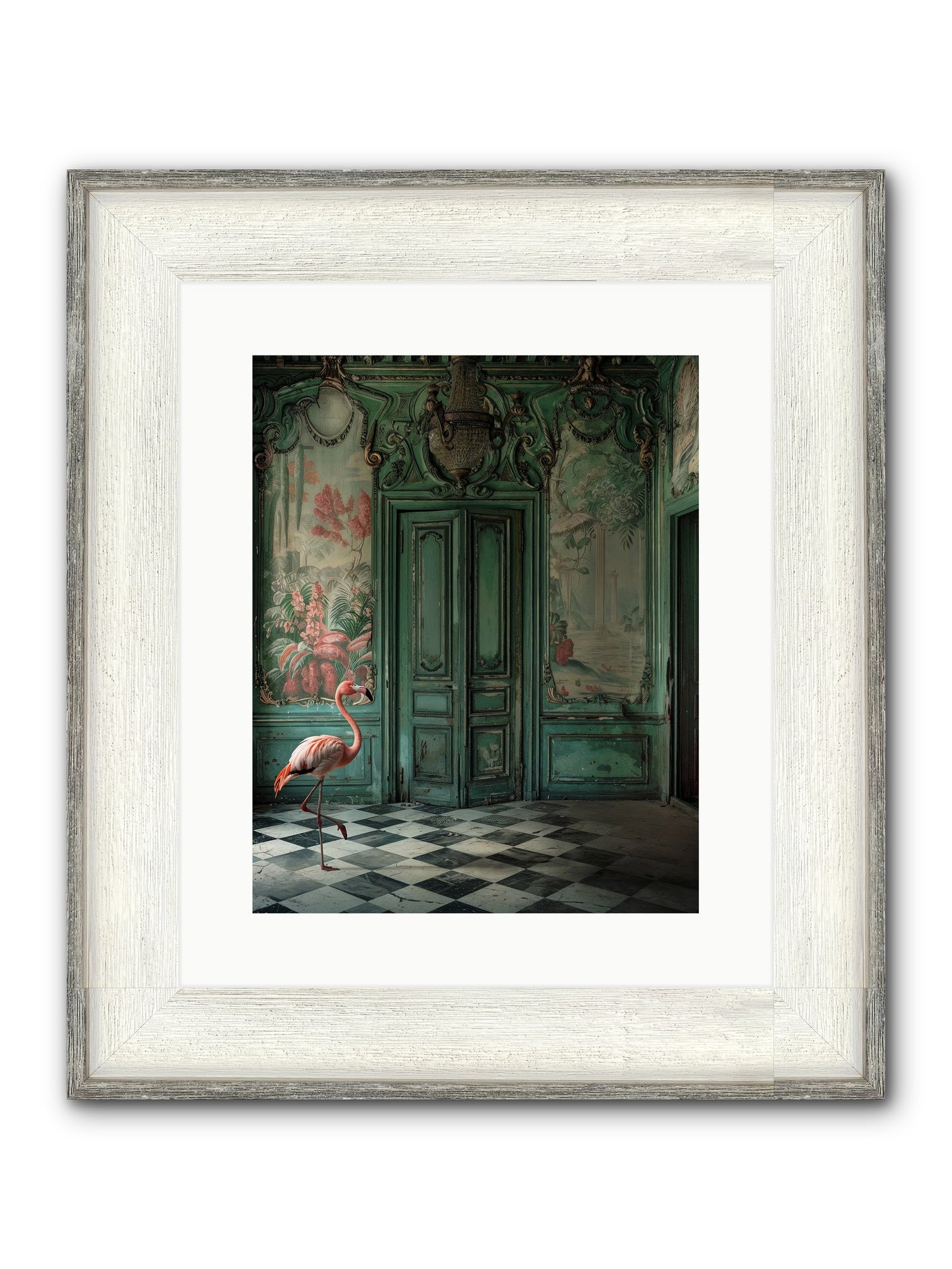Gatekeeper Of Verdant Wetlands Framed Print - Driftwood White 12x15