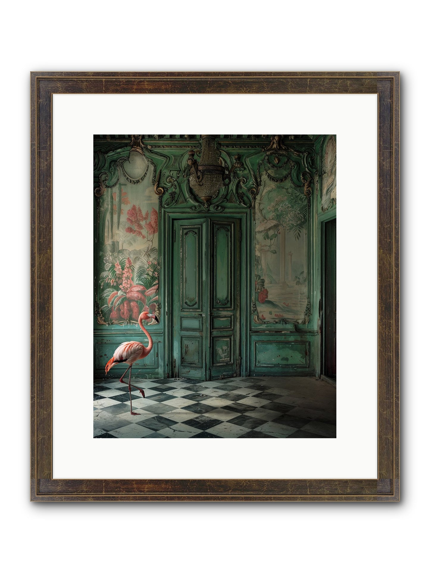 Gatekeeper Of Verdant Wetlands Framed Print - Slimwoods Black/Gold 12x15