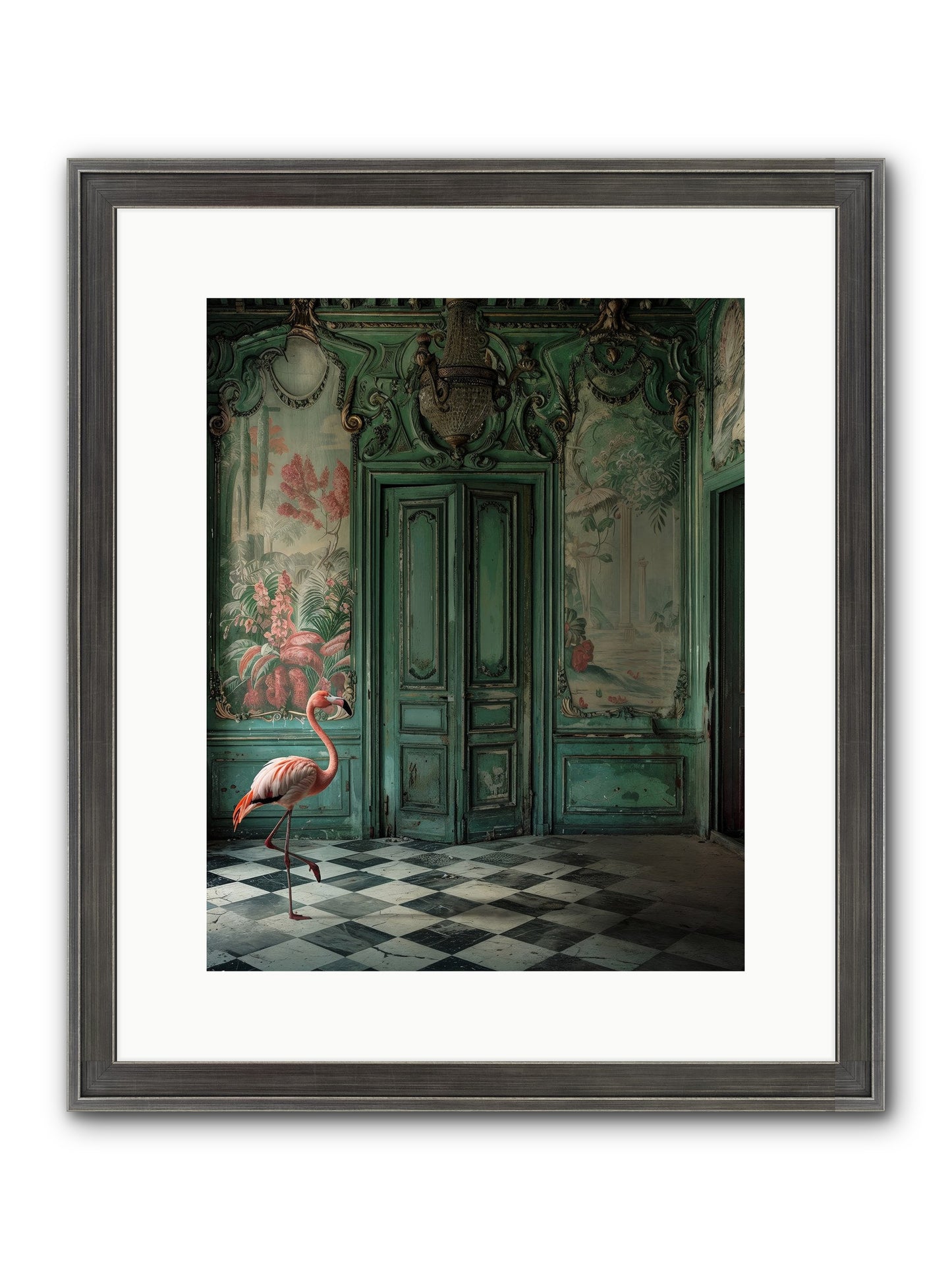 Gatekeeper Of Verdant Wetlands Framed Print - Slimwoods Black/Silver 12x15