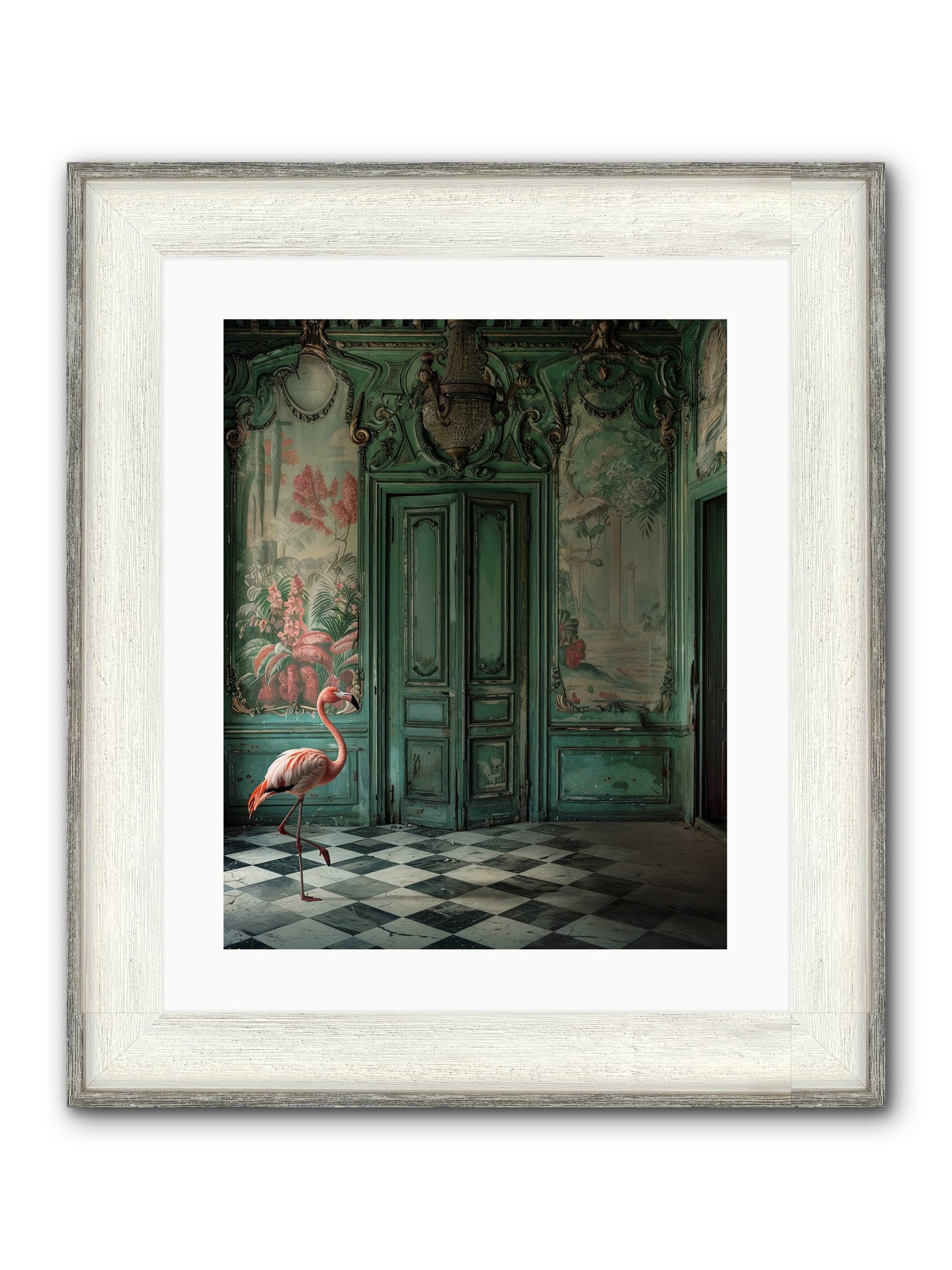 Gatekeeper Of Verdant Wetlands Framed Print - Driftwood White 16x20