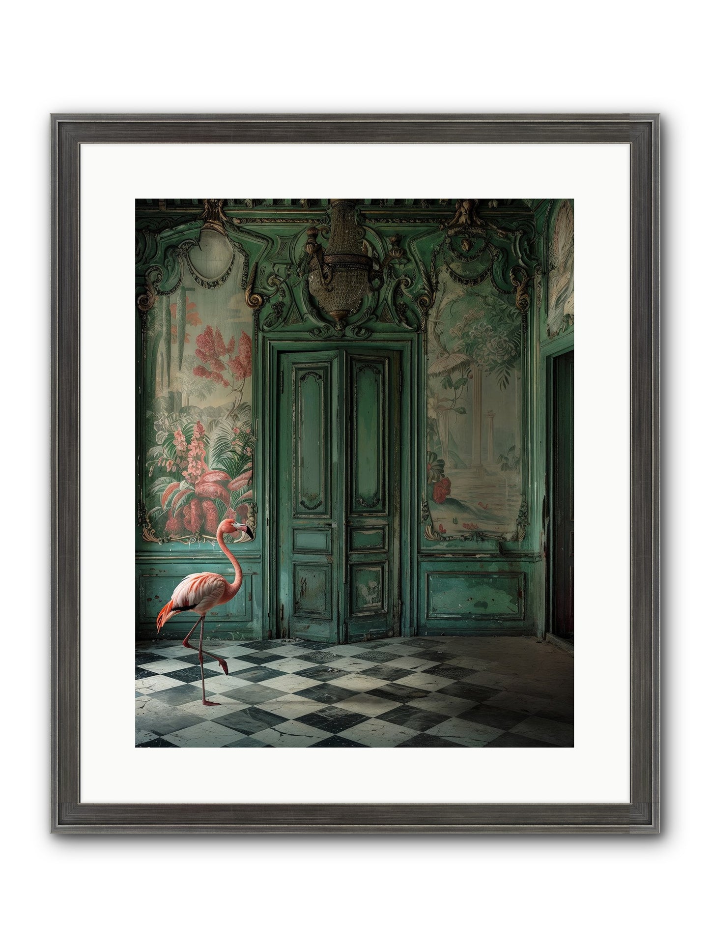 Gatekeeper Of Verdant Wetlands Framed Print - Slimwoods Black/Silver 16x20
