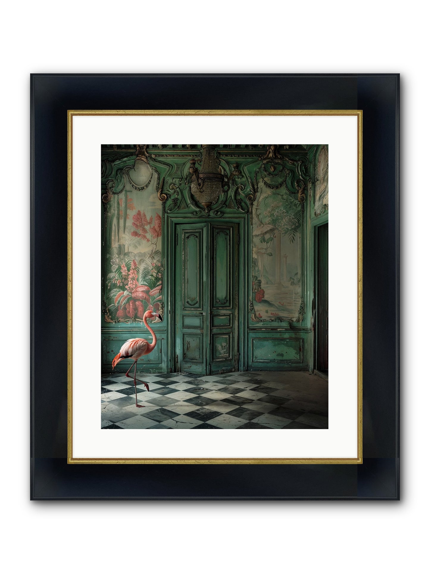 Gatekeeper Of Verdant Wetlands Framed Print - Wide Black w/Gold 16x20