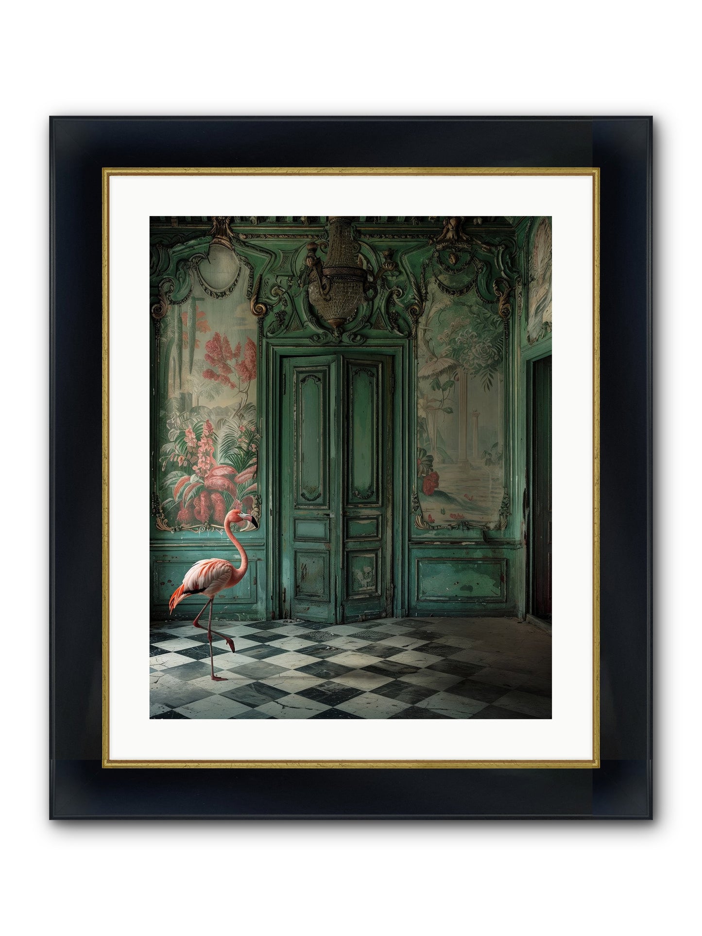 Gatekeeper Of Verdant Wetlands Framed Print - Wide Black w/Gold 20x25