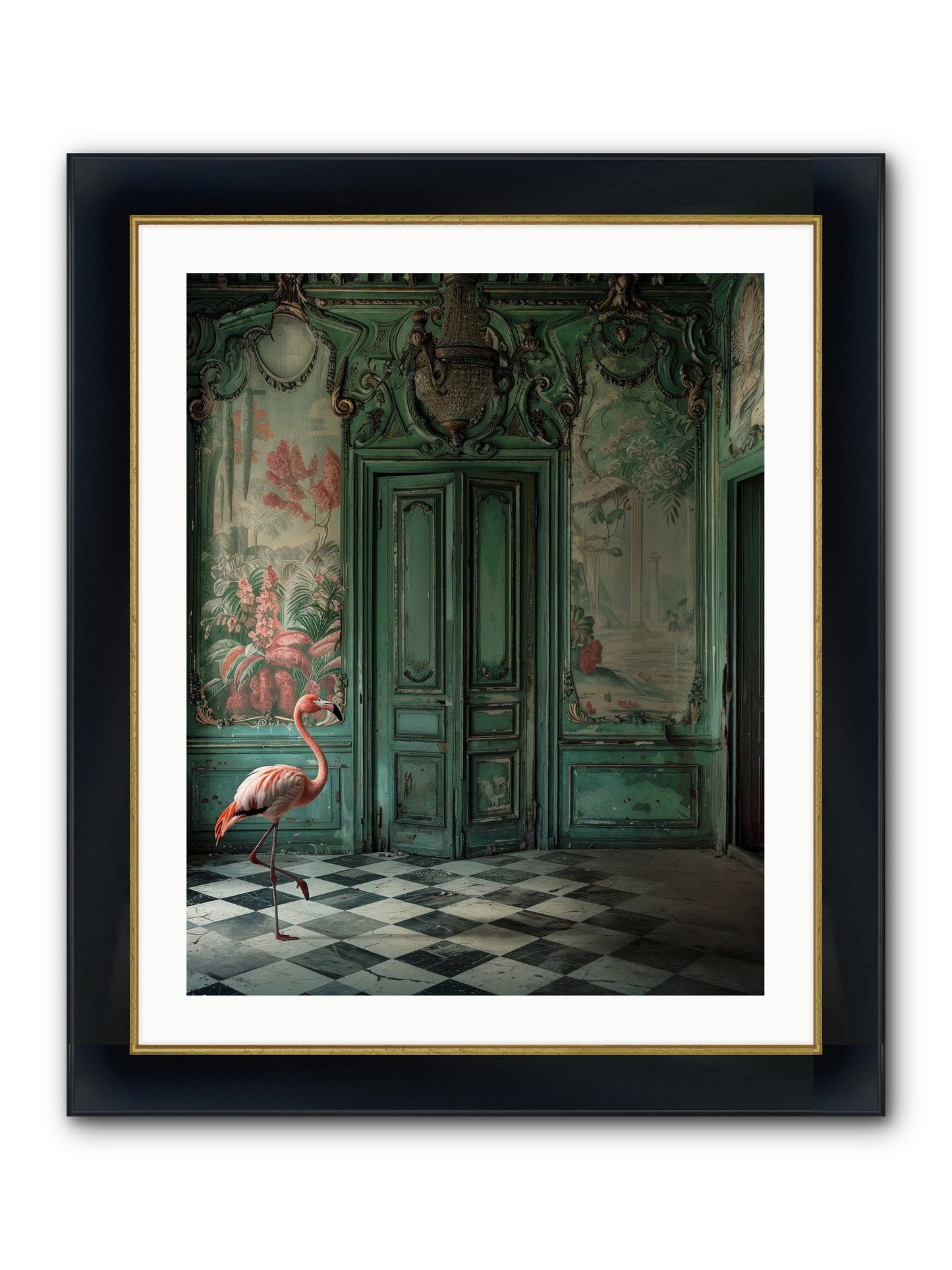 Gatekeeper Of Verdant Wetlands Framed Print - Wide Black w/Gold 24x30