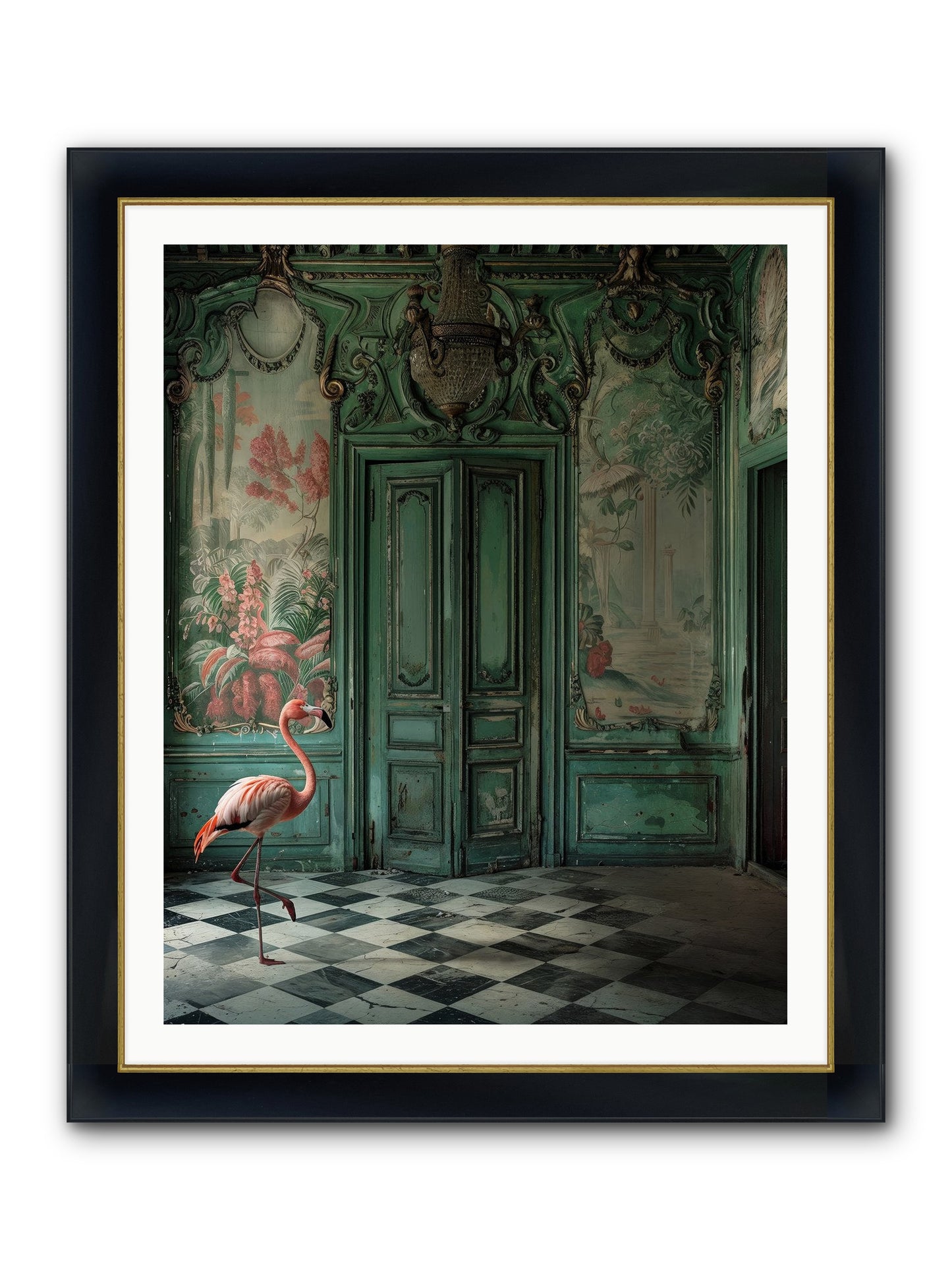 Gatekeeper Of Verdant Wetlands Framed Print - Wide Black w/Gold 32x40