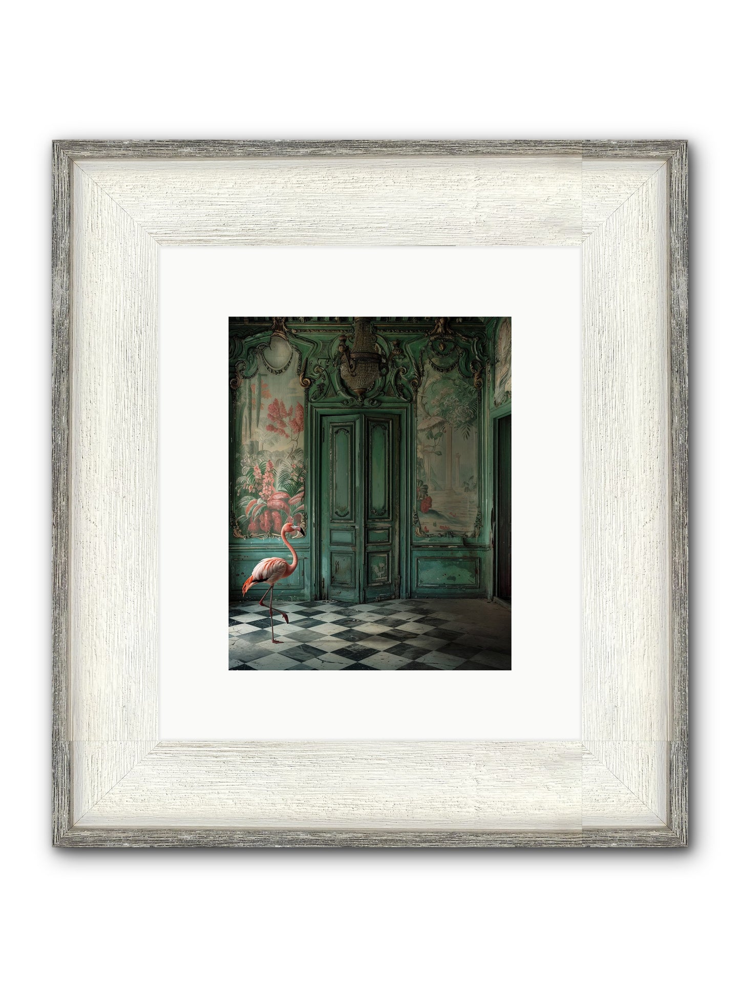 Gatekeeper Of Verdant Wetlands Framed Print - Driftwood White 8x10
