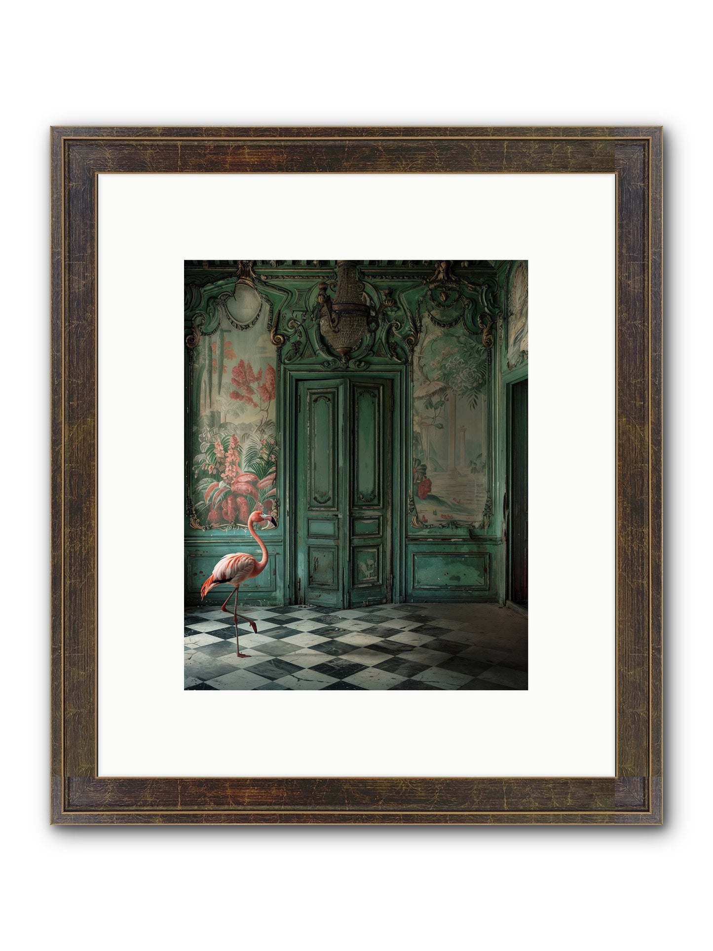 Gatekeeper Of Verdant Wetlands Framed Print - Slimwoods Black/Gold 8x10