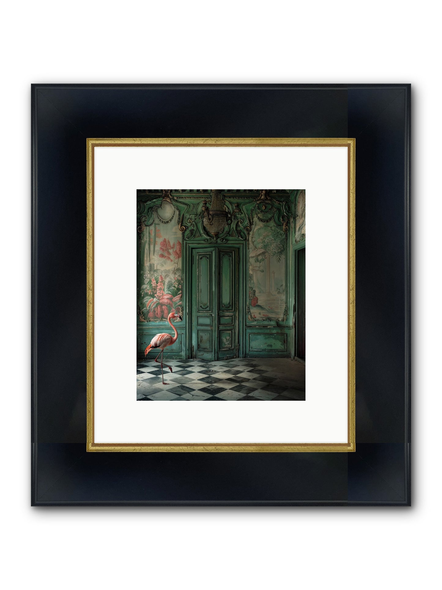 Gatekeeper Of Verdant Wetlands Framed Print - Wide Black w/Gold 8x10