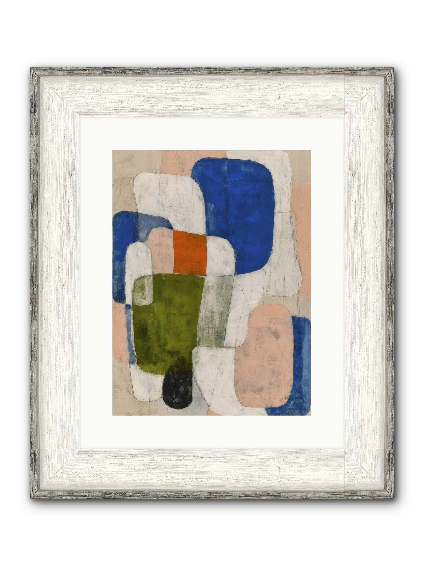 Gathered Round Framed Print - Driftwood White 12x16