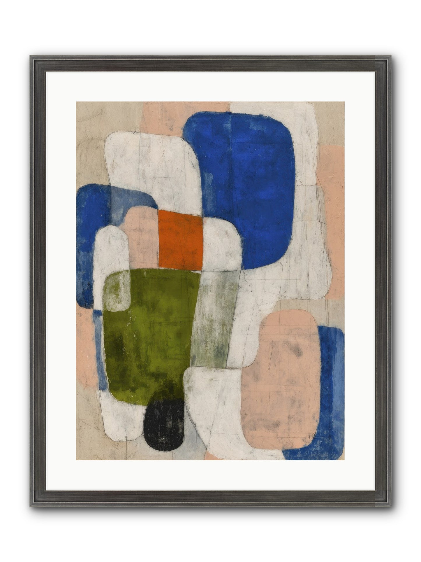 Gathered Round Framed Print - Slimwoods Black/Silver 18x24